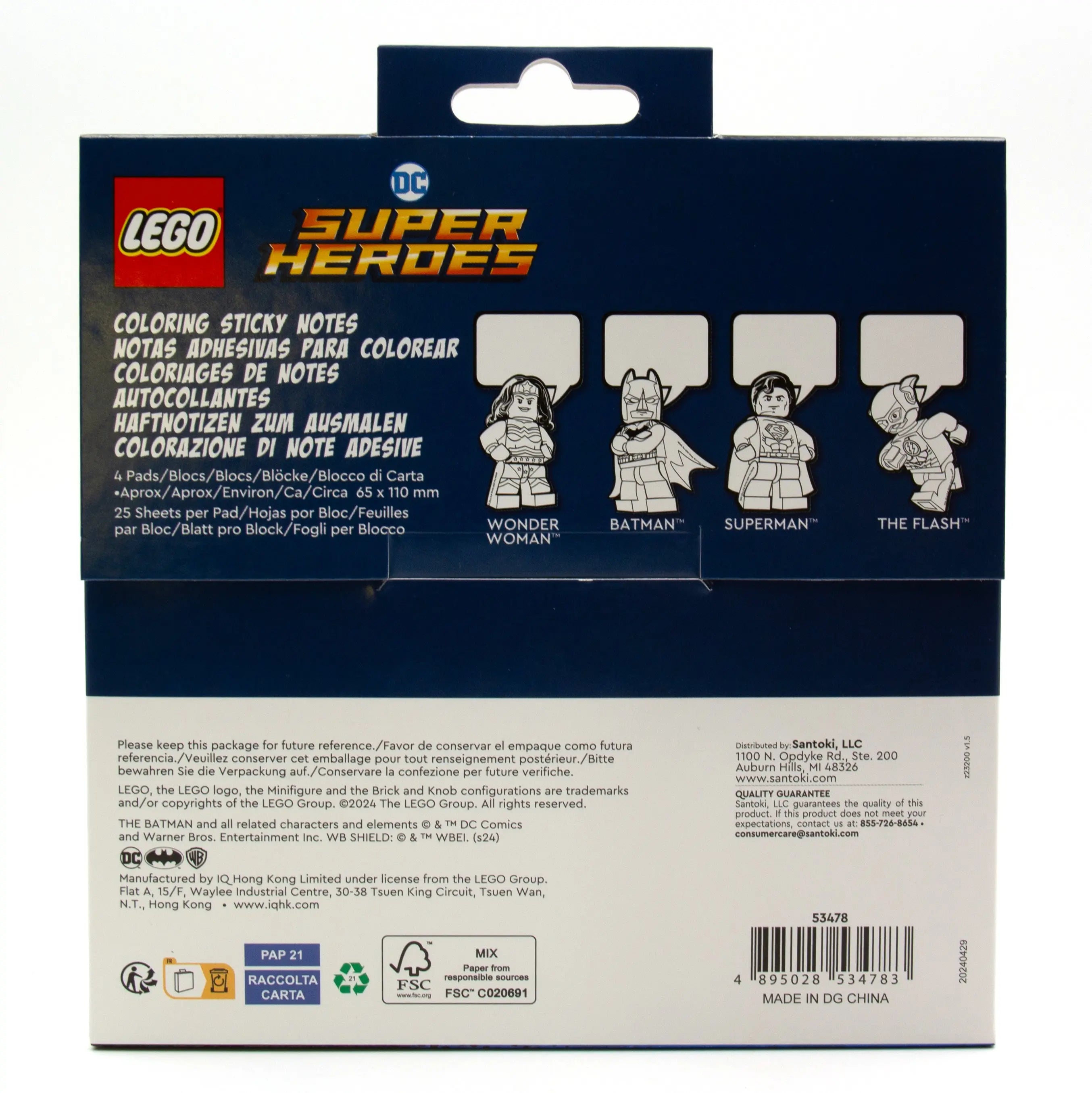 LEGO DC Coloring Sticky Notes - Batman (53478) | Santoki