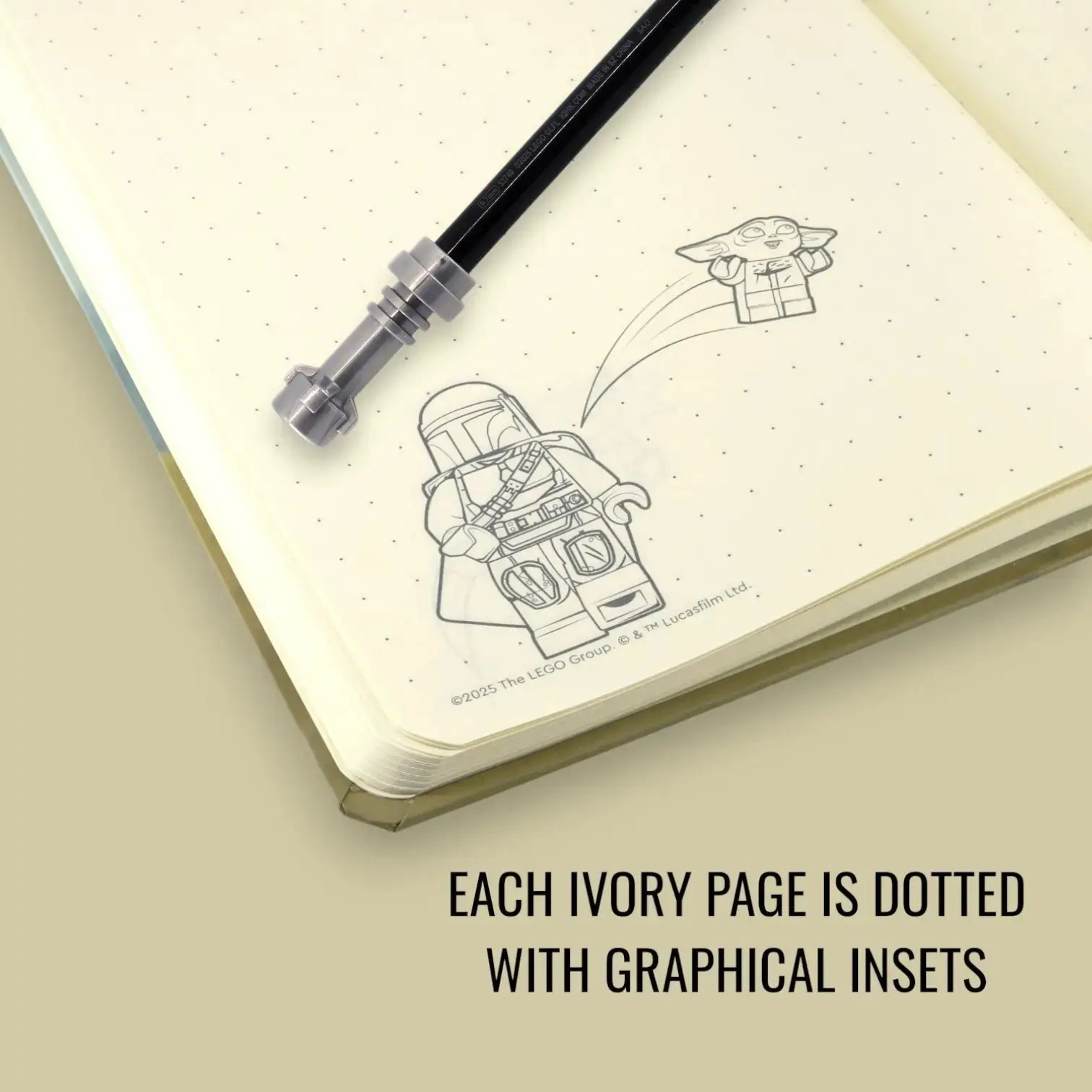 LEGO® Star Wars™ THE MANDALORIAN™ Notebook & Darksaber™ Gel Pen (53688) 