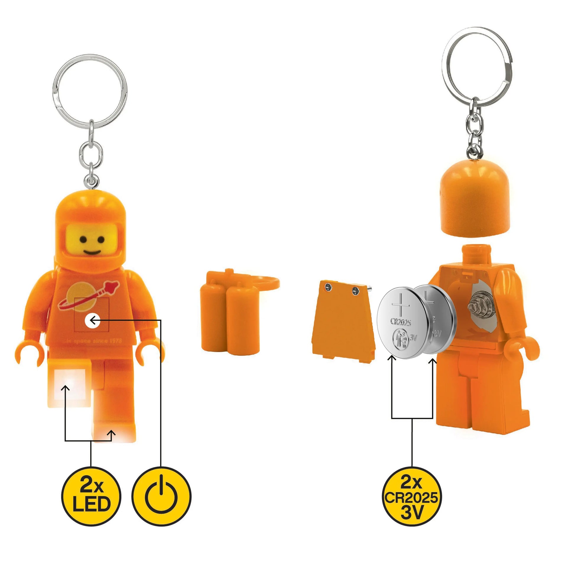 LEGO Minifigures Keychain Light - Spaceman Orange (KE10HO) IQ Hong Kong, Ltd.
