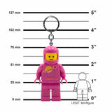 LEGO Minifigures Large 3 Inch Tall Figure Keychain Light - Spaceman Pink (KE10HP)