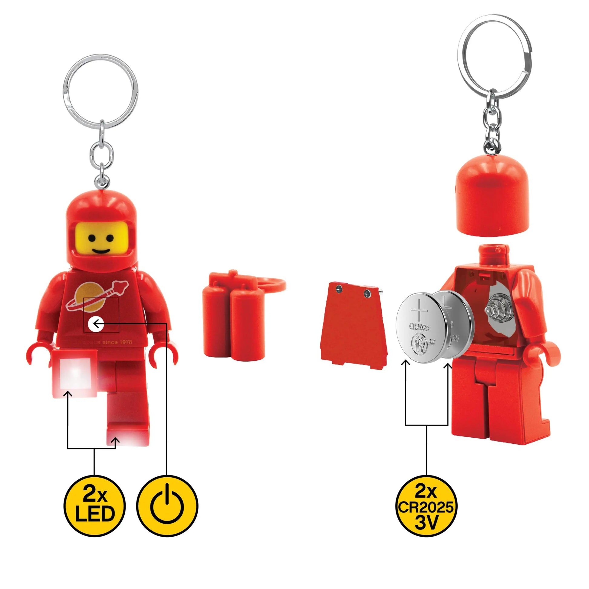 LEGO Minifigures Keychain Light - Spaceman Red (KE10HR) IQ Hong Kong, Ltd.