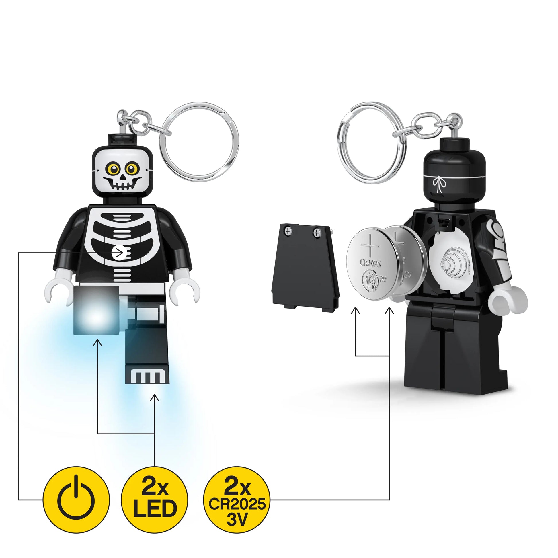 LEGO Minifigures Keychain Light - Skeleton Guy (KE137H) IQ Hong Kong, Ltd.