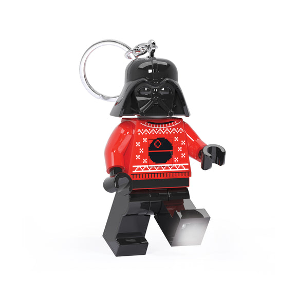 LEGO Star Wars Large 3 Inch Tall Figure Keychain Light - Darth Vader Ugly Sweater (KE173H)