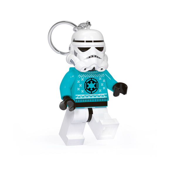 LEGO Star Wars Large 3 Inch Tall Figure Keychain Light - Stormtrooper Ugly Sweater (KE174H)