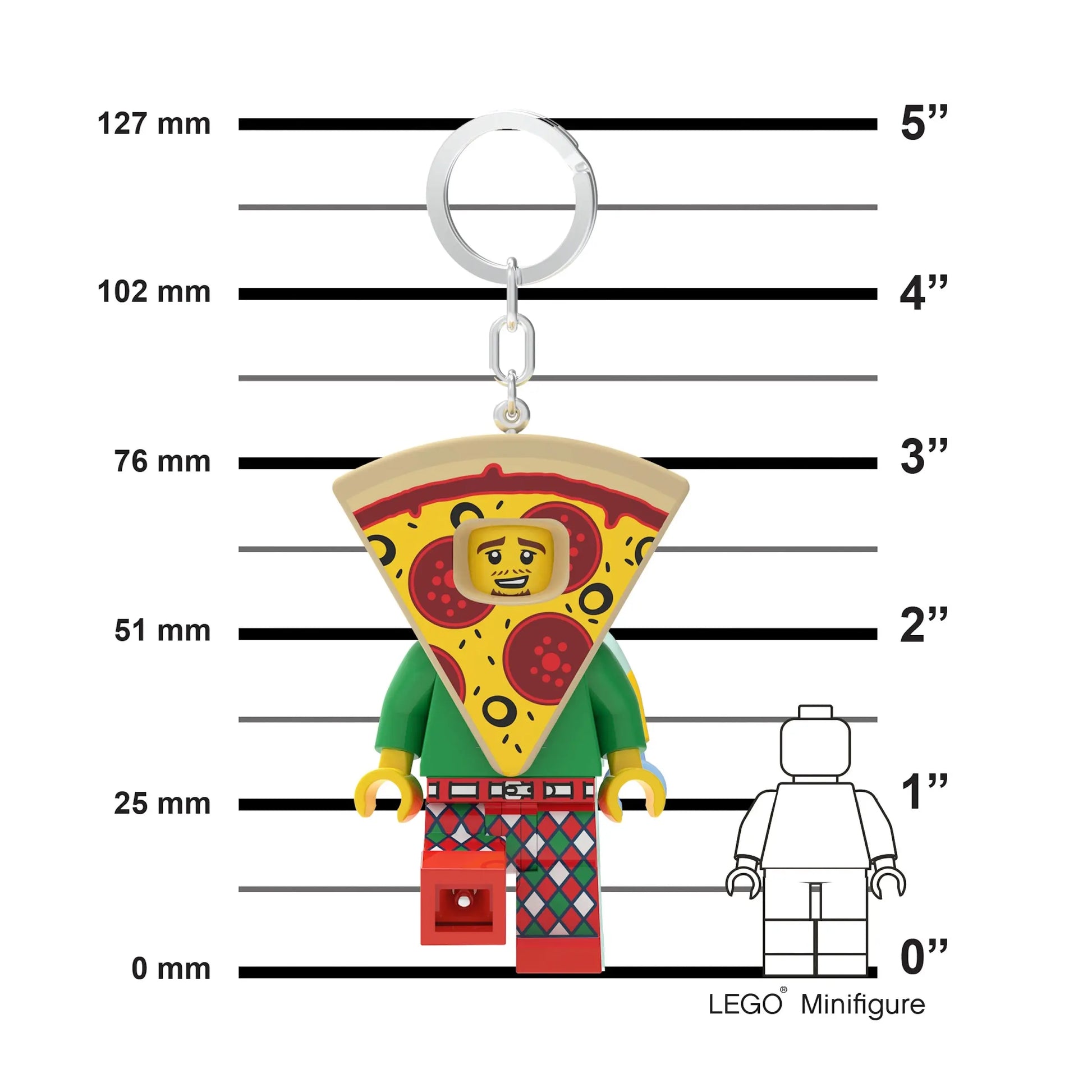 LEGO Minifigures Keychain Light - Pizza Costume Guy (KE176H) IQ Hong Kong, Ltd.