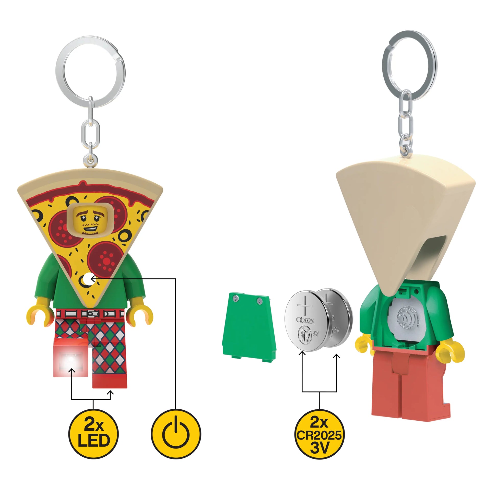 LEGO Minifigures Keychain Light - Pizza Costume Guy (KE176H) IQ Hong Kong, Ltd.