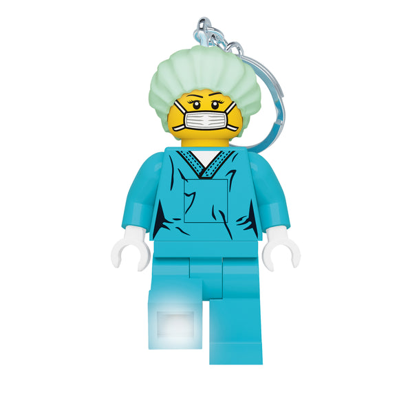 LEGO City Large 3 Inch Tall Figure Keychain Light - Surgeon (KE178H)