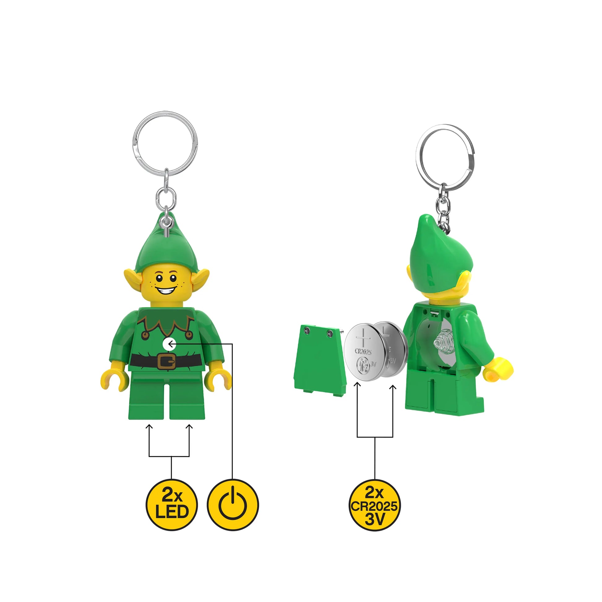 LEGO Minifigures Keychain Light - Holiday Elf (KE181H) IQ Hong Kong, Ltd.