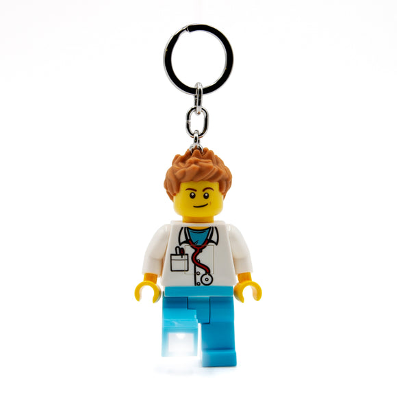 LEGO City Large 3 Inch Tall Figure Keychain Light - Doctor (KE184H)