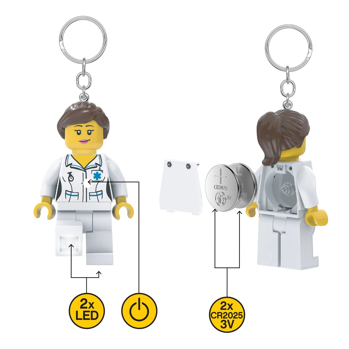 LEGO City Keychain Light - Nurse (KE186H) IQ Hong Kong, Ltd.