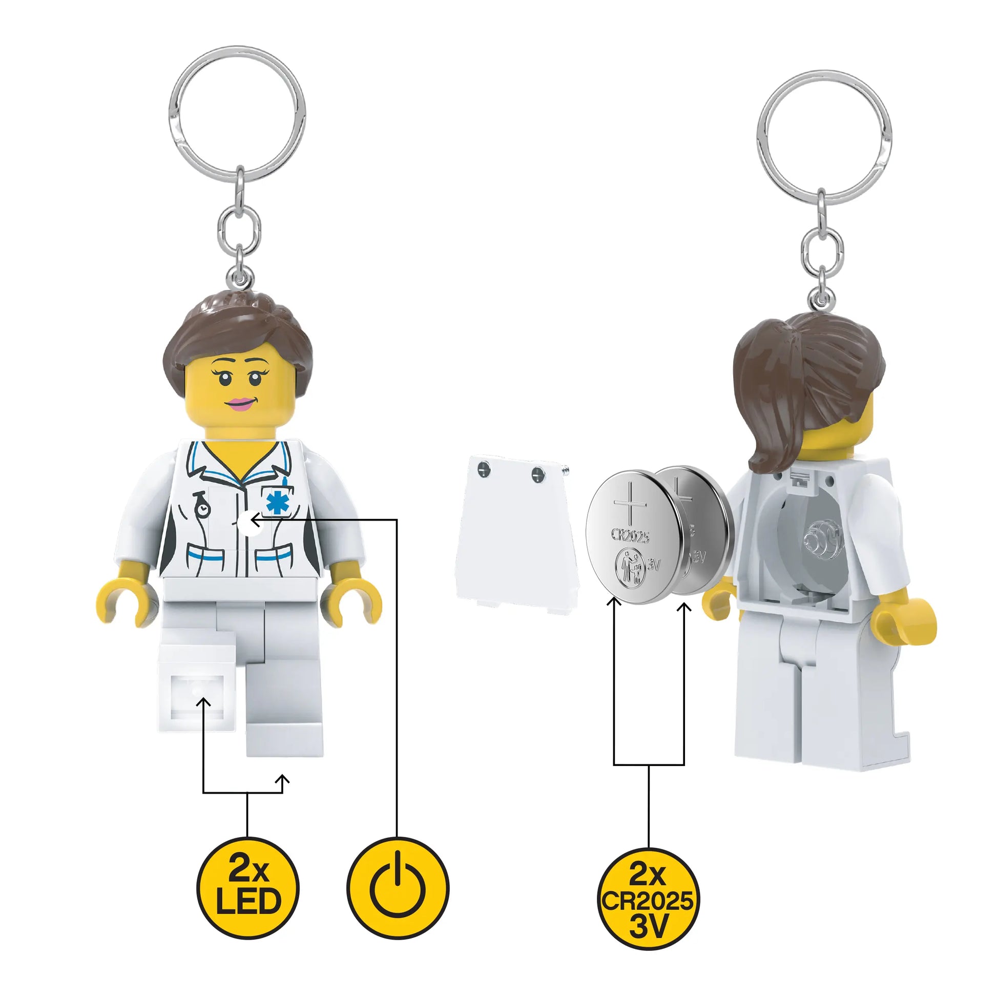 LEGO City Keychain Light - Nurse (KE186H) IQ Hong Kong, Ltd.