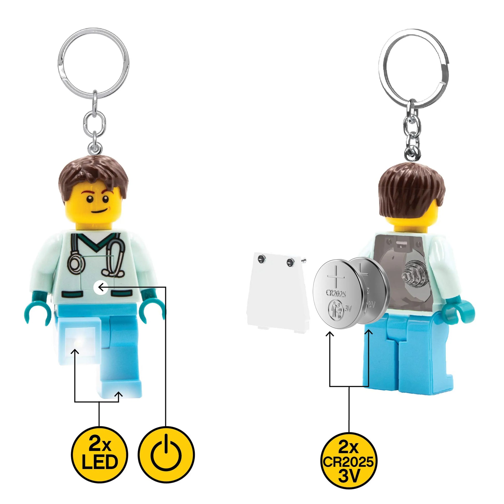 LEGO City Keychain Light - Male Nurse (KE194H) IQ Hong Kong, Ltd.