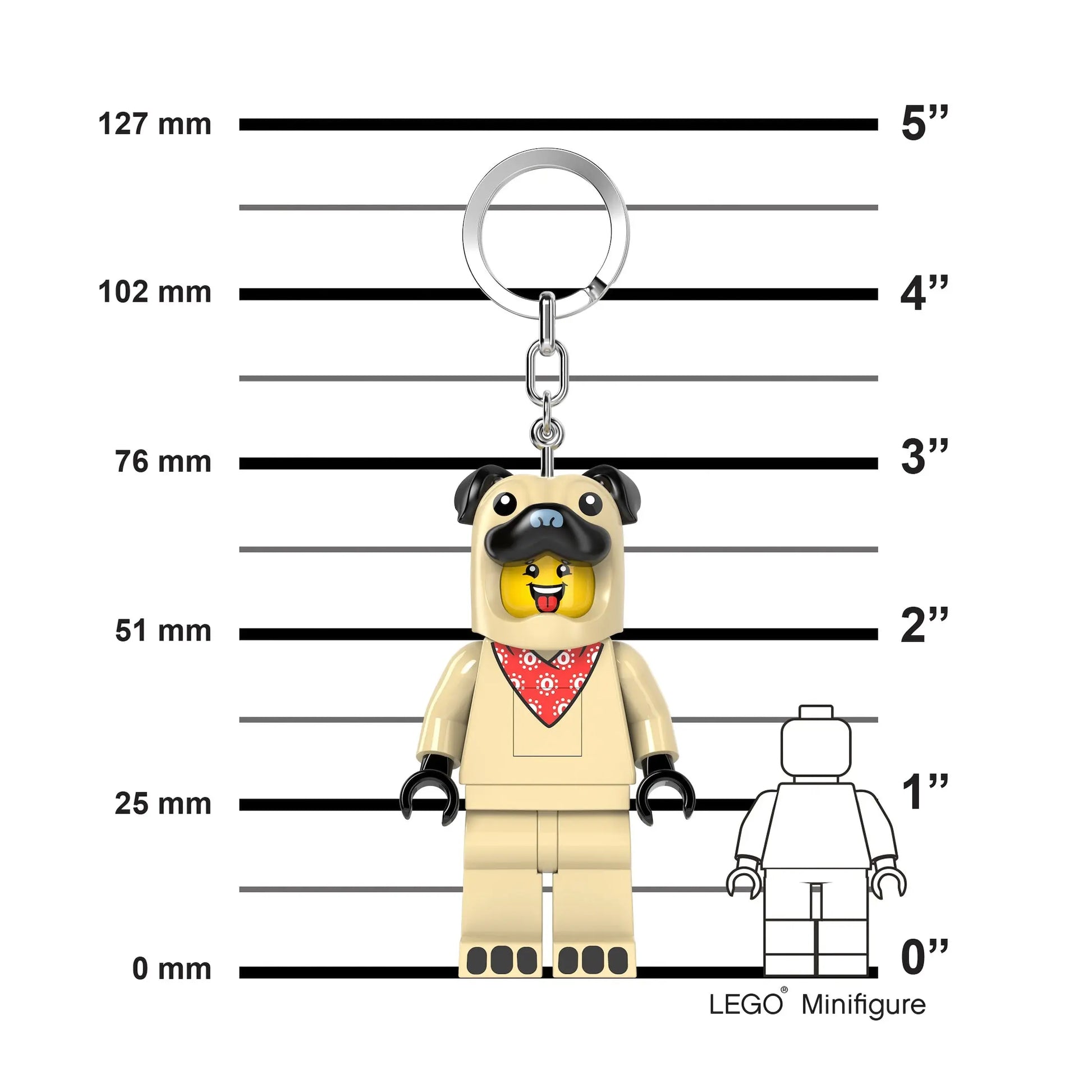 LEGO Minifigures Keychain Light - Pug Costume Guy (KE213H) IQ Hong Kong, Ltd.