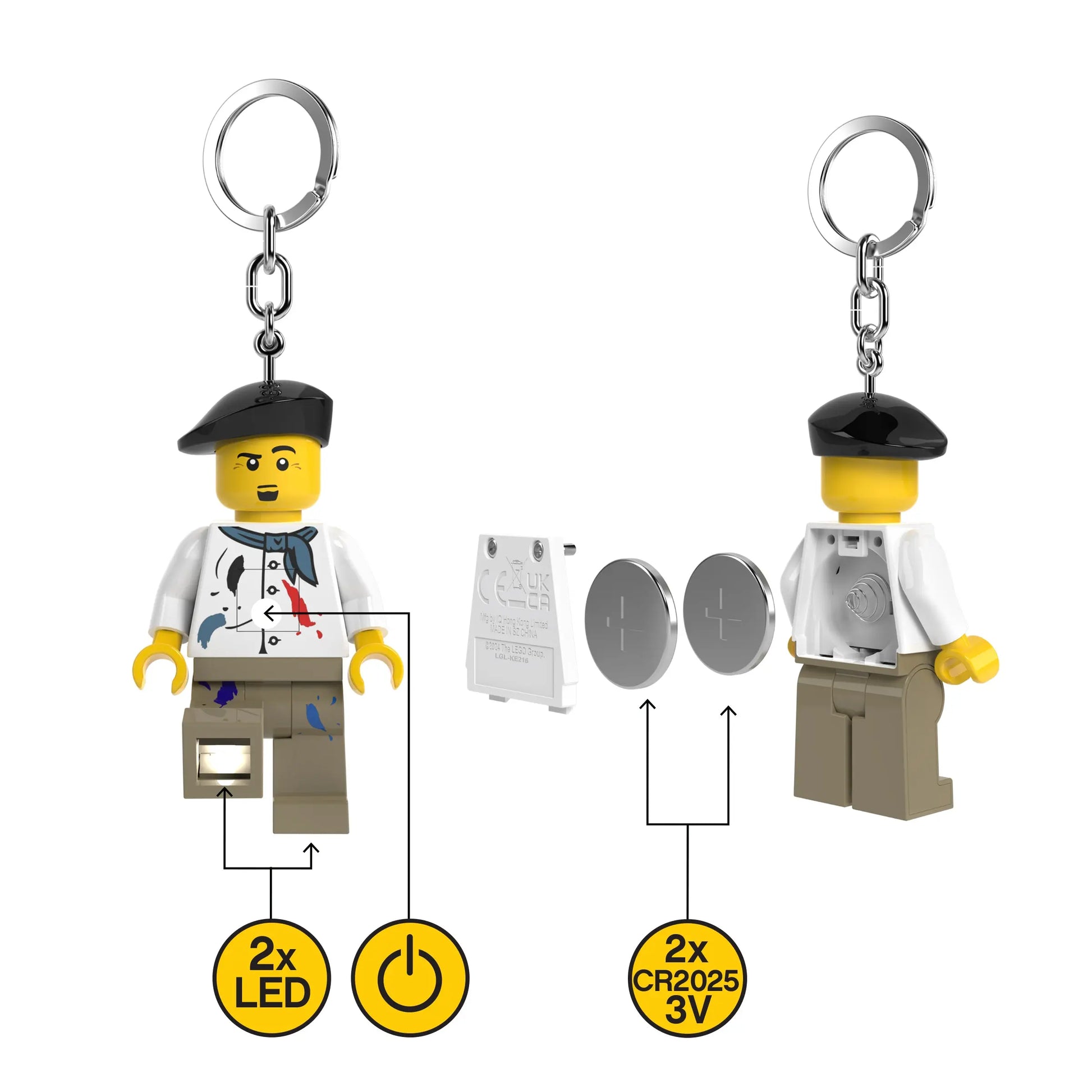 LEGO Minifigures Keychain Light - Artist (KE216H) IQ Hong Kong, Ltd.