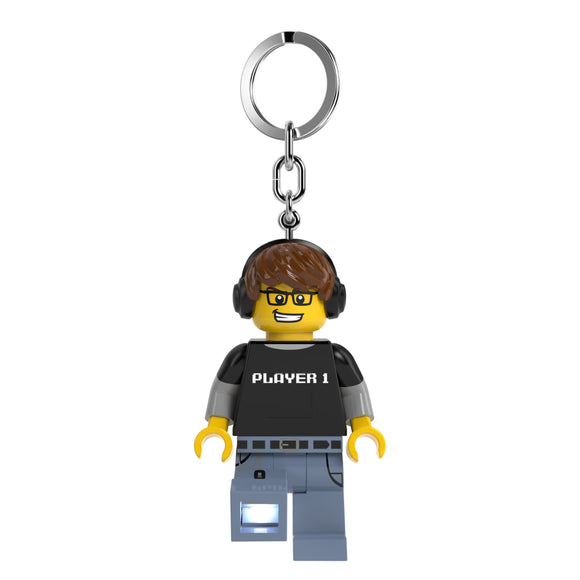 LEGO Minifigures Large 3 Inch Tall Figure Keychain Light - Video Game Guy (KE217H)