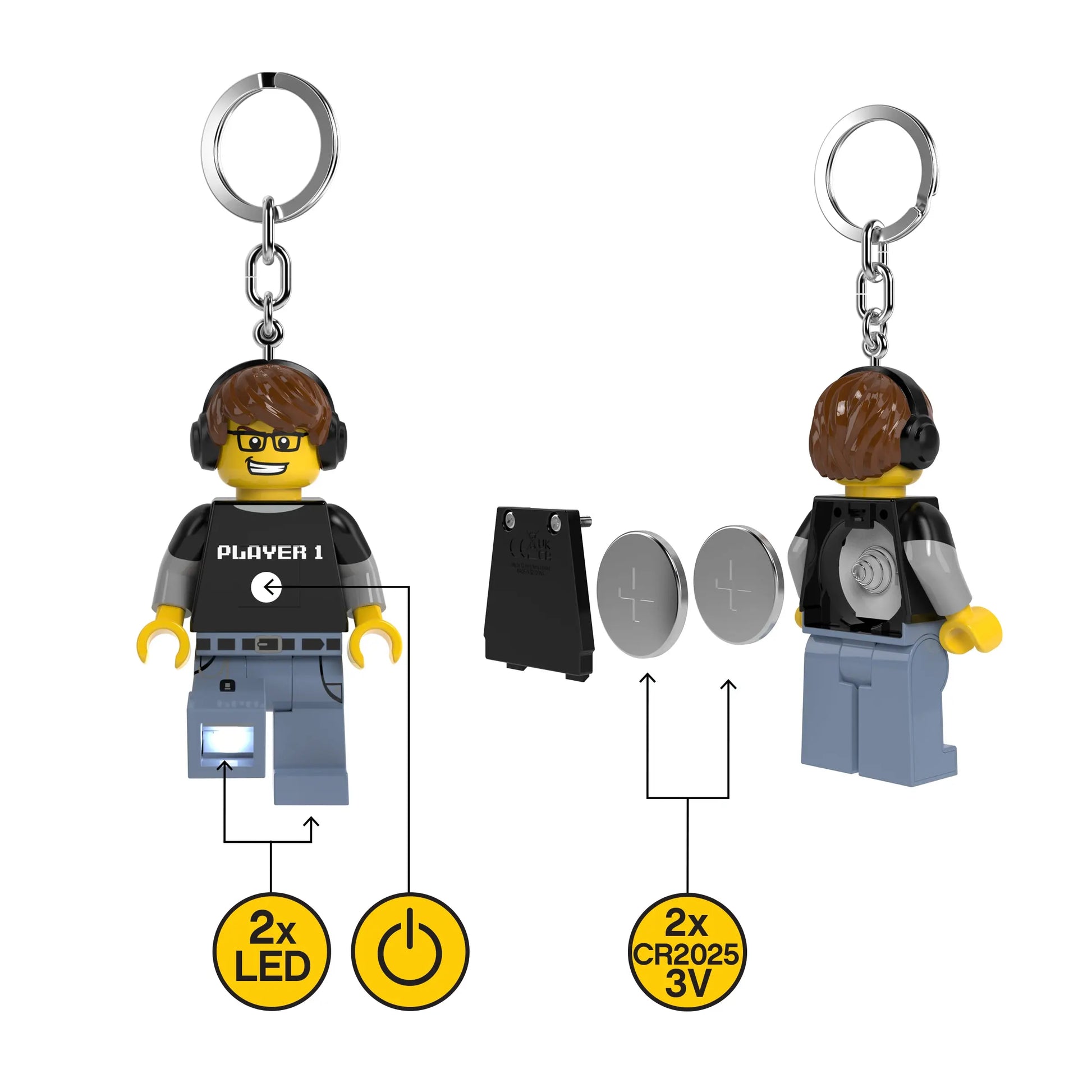 LEGO Minifigures Keychain Light - Video Game Guy (KE217H) IQ Hong Kong, Ltd.