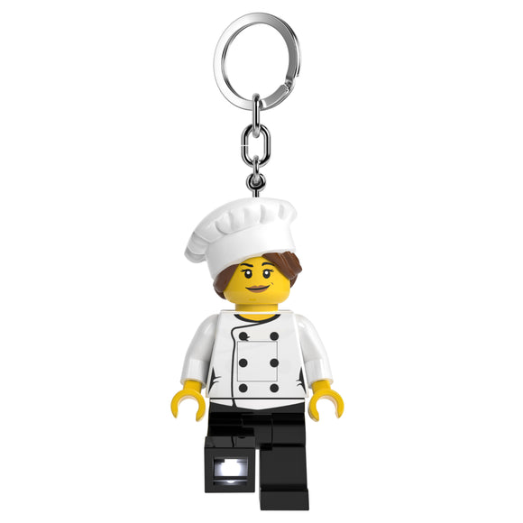LEGO Minifigures Large 3 Inch Tall Figure Keychain Light - Female Chef (KE218H)