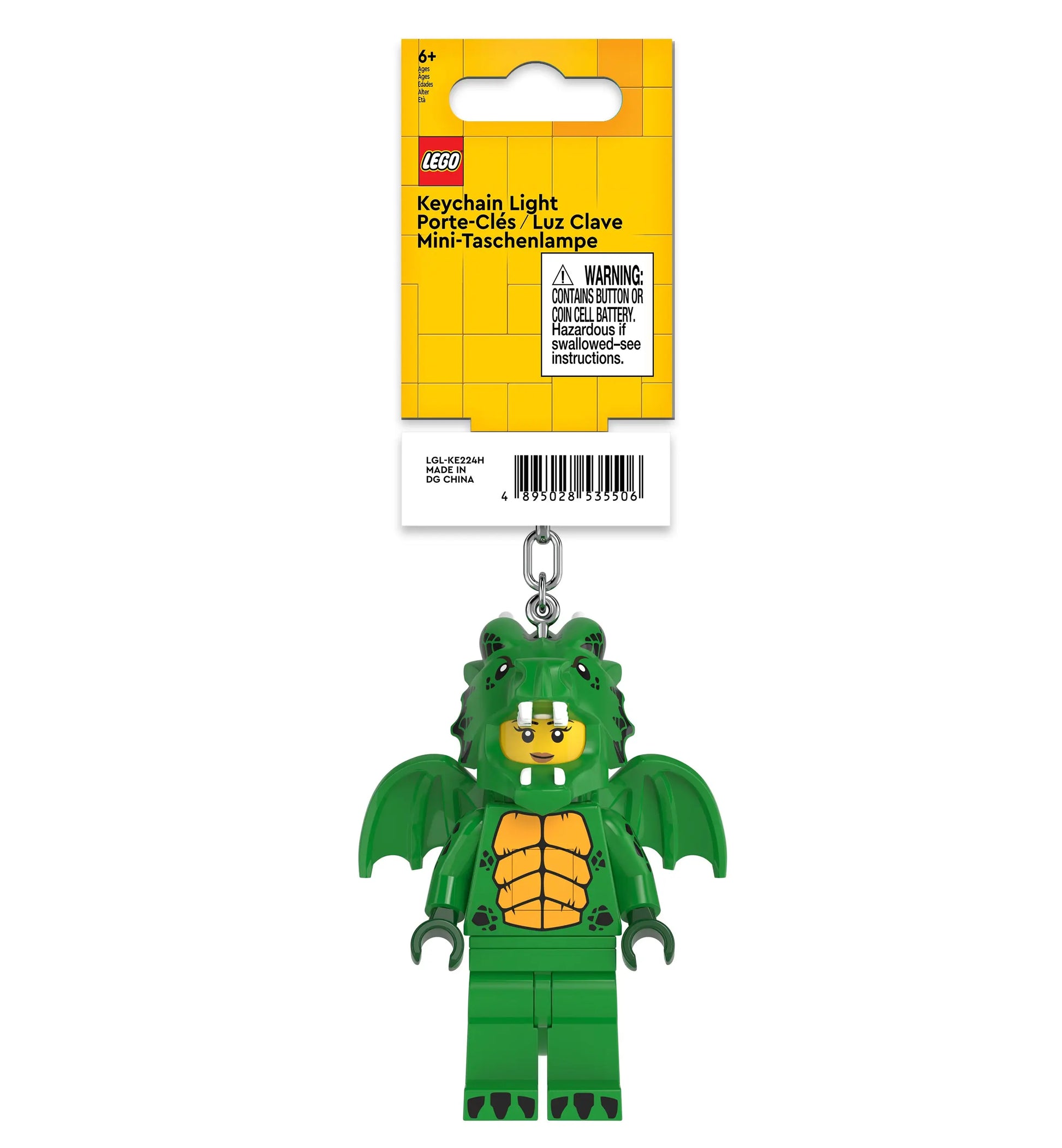 LEGO Minifigures Keychain Light - Green Dragon Costume Girl (KE224H) IQ Hong Kong, Ltd.