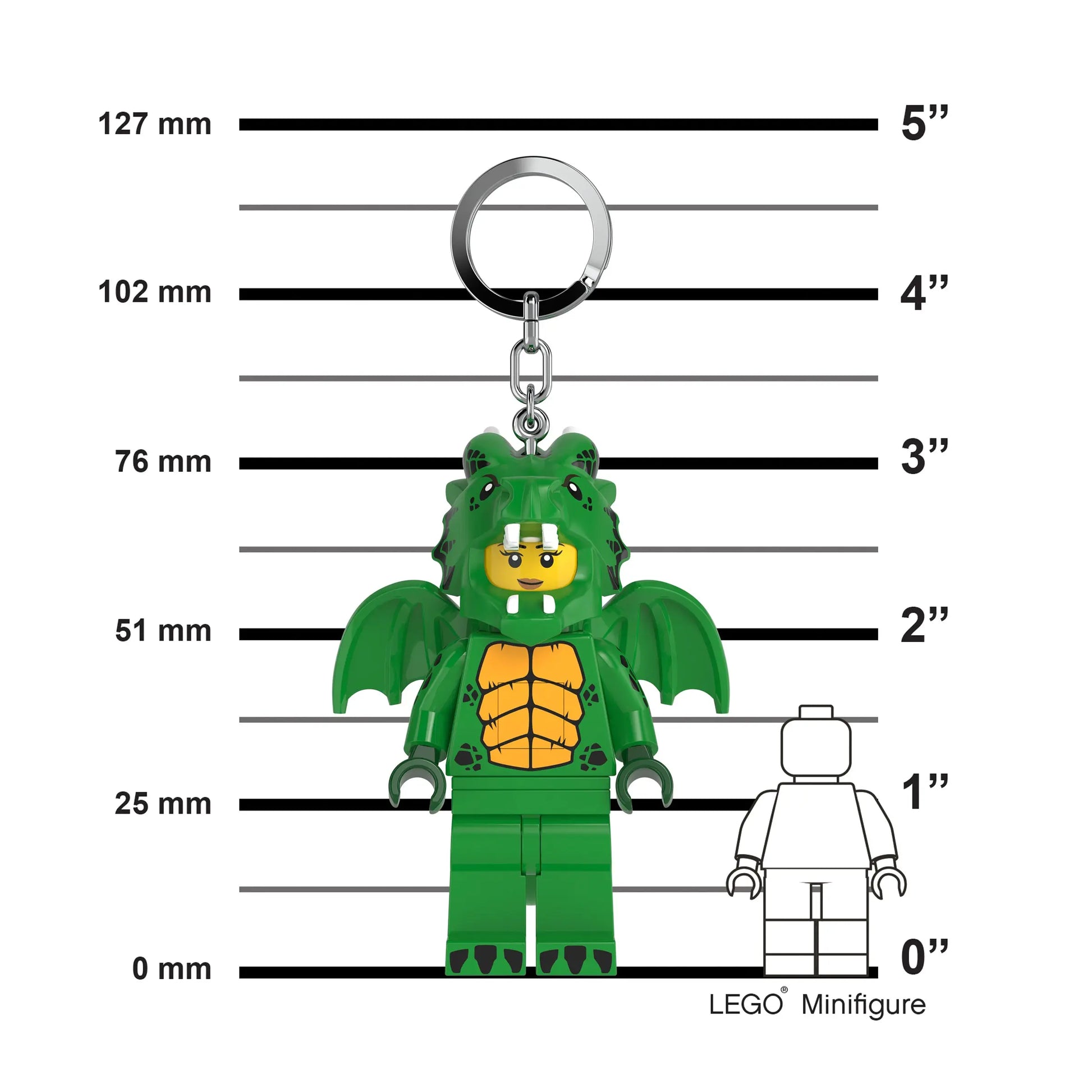 LEGO Minifigures Keychain Light - Green Dragon Costume Girl (KE224H) IQ Hong Kong, Ltd.