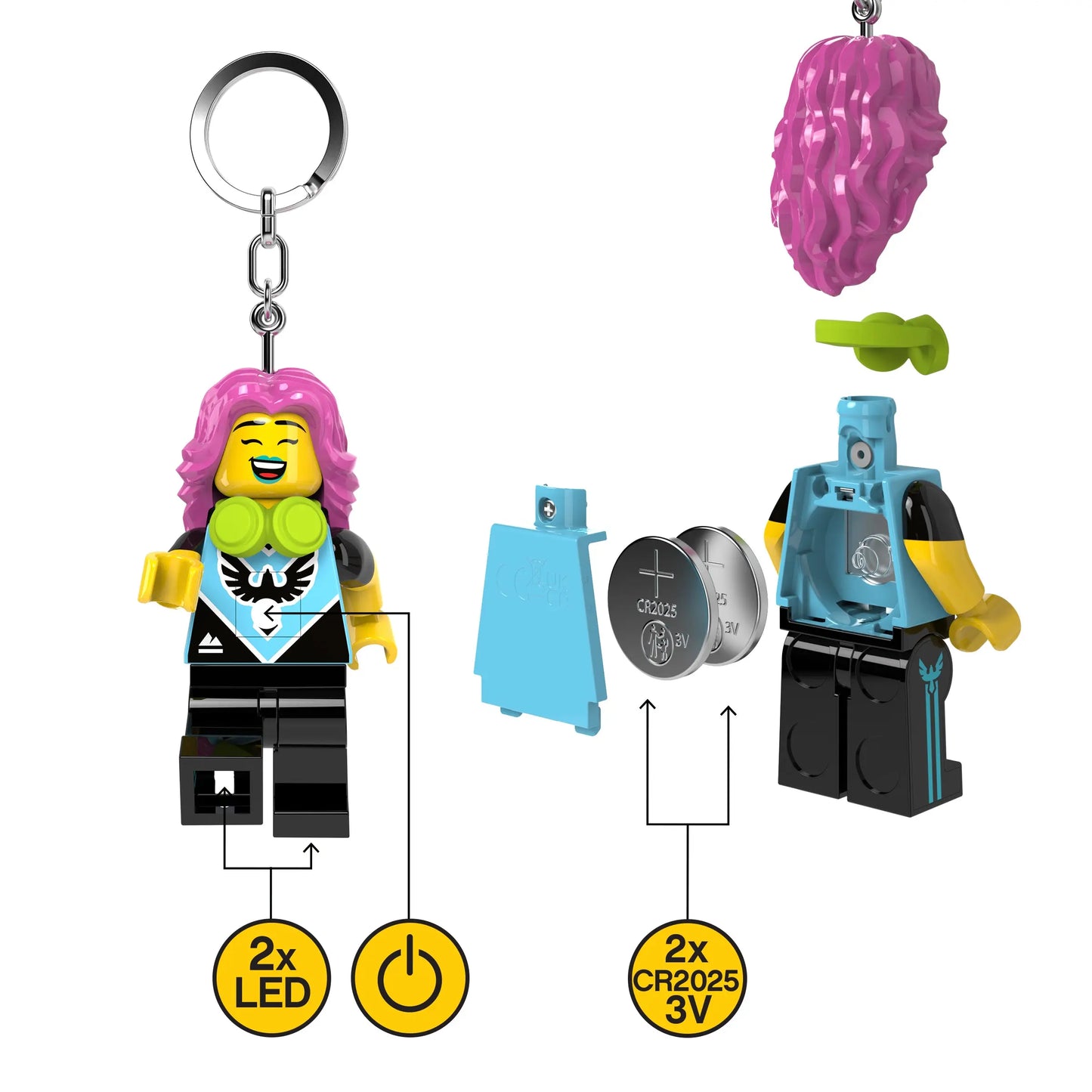 LEGO Minifigures Keychain Light - E-Sports Girl (KE229H) IQ Hong Kong, Ltd.
