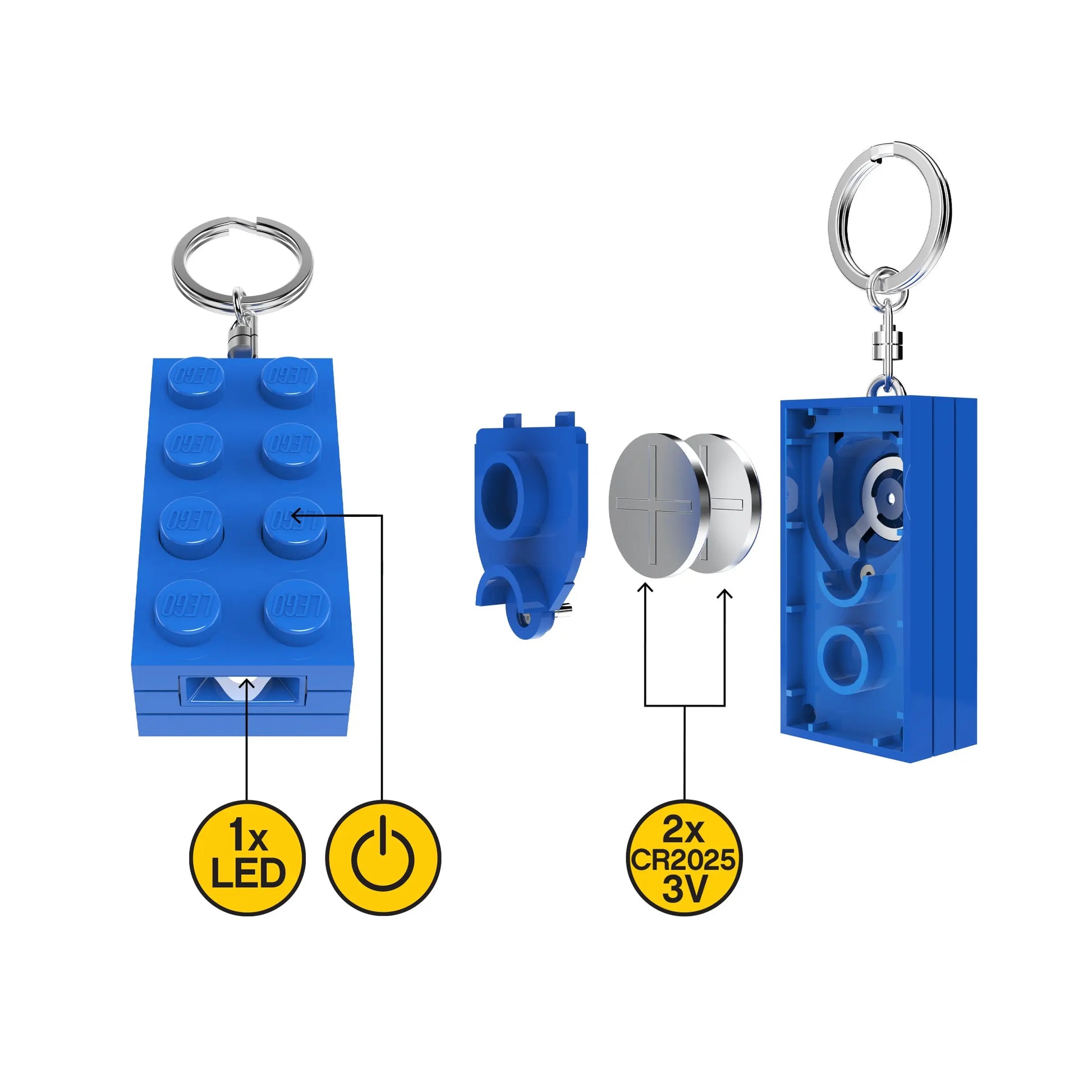 LEGO 2x4 Brick Keychain Light - Blue (KE234HB) IQ Hong Kong, Ltd.