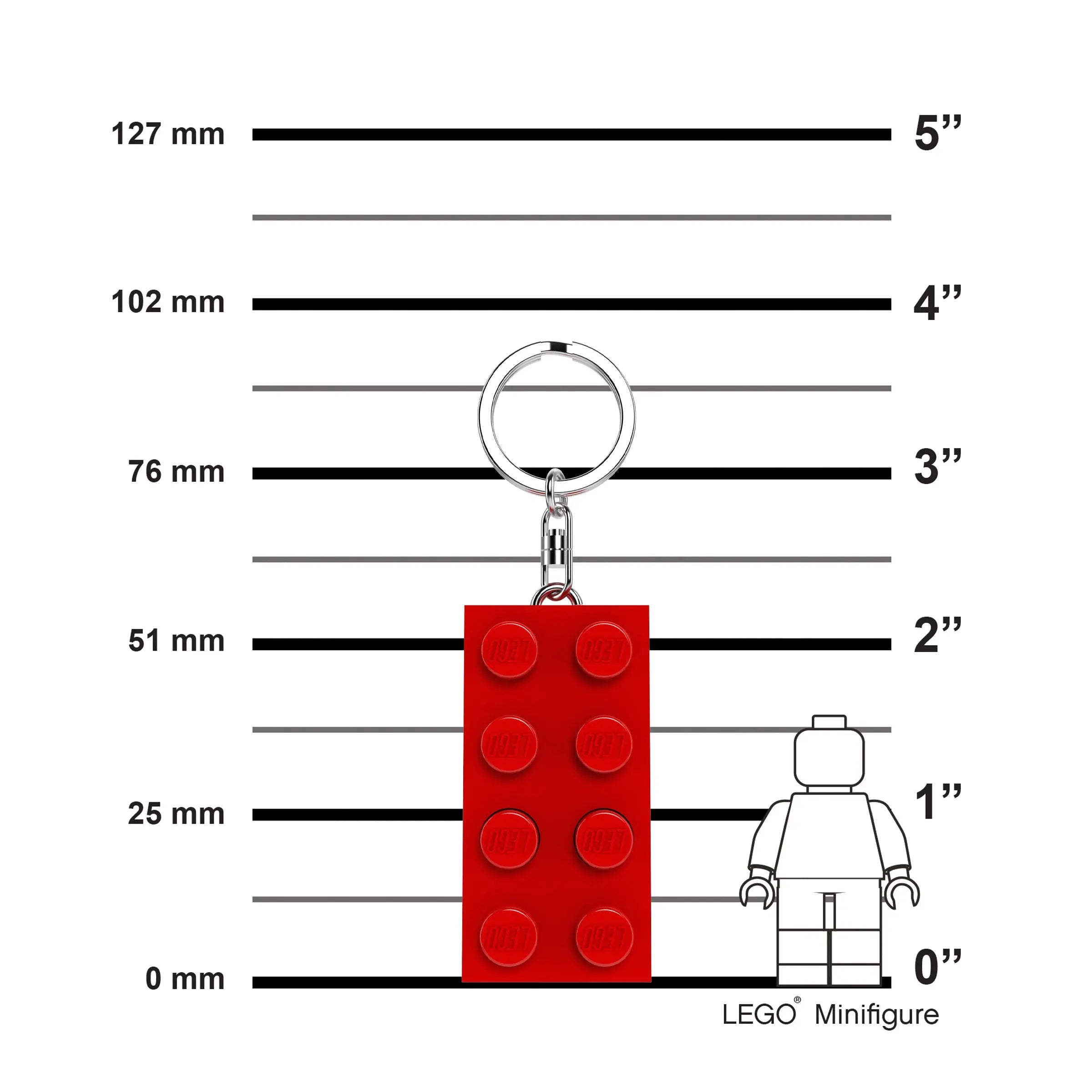 LEGO 2x4 Brick Keychain Light - Red (KE234HR) | Santoki
