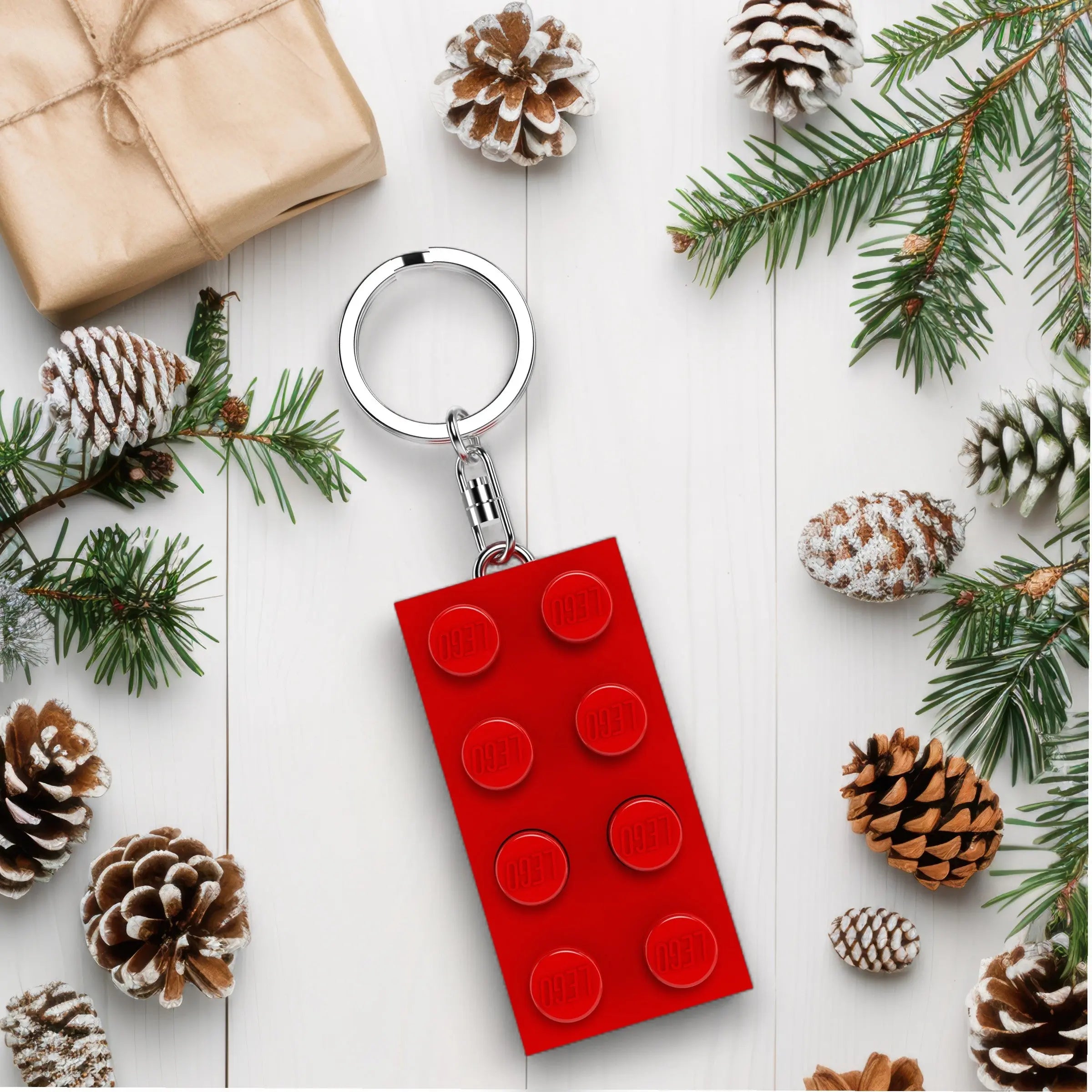 LEGO 2x4 Brick Keychain Light - Red (KE234HR) | Santoki