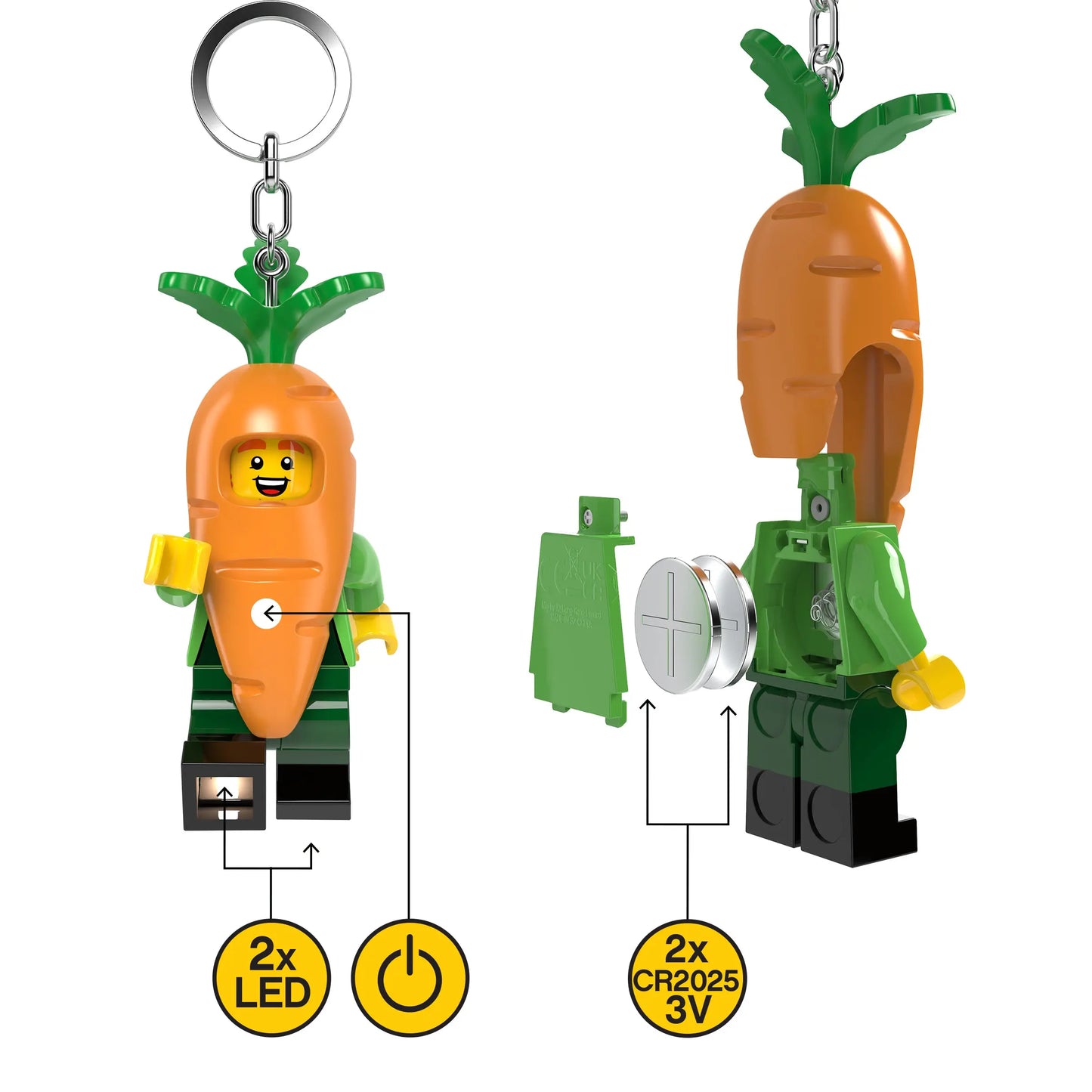 LEGO Minifigures Figure Keychain Light - Carrot Mascot (KE239H) IQ Hong Kong, Ltd.