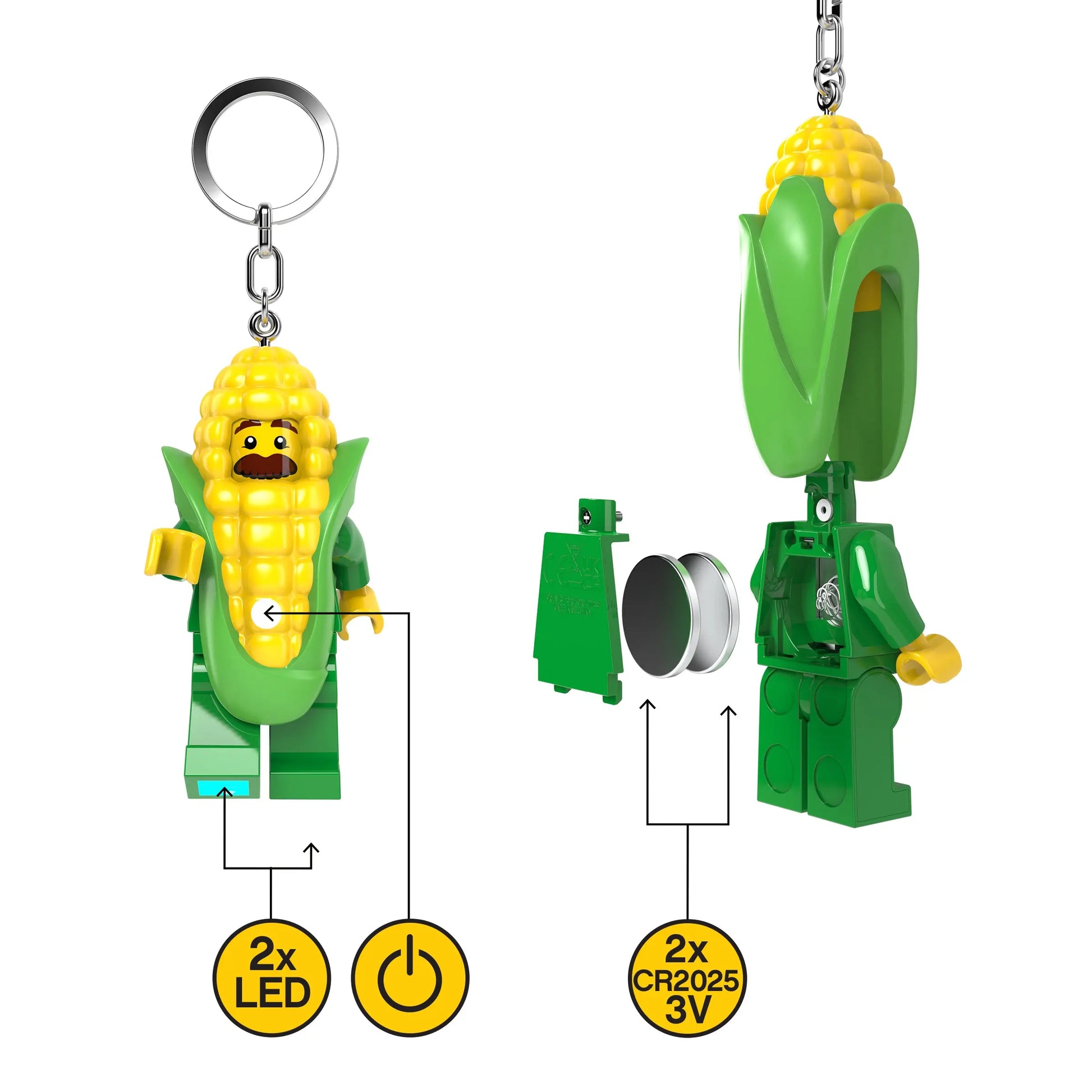 LEGO Minifigures Large Keychain Light - Corn Cob Guy (KE242H) IQ Hong Kong, Ltd.