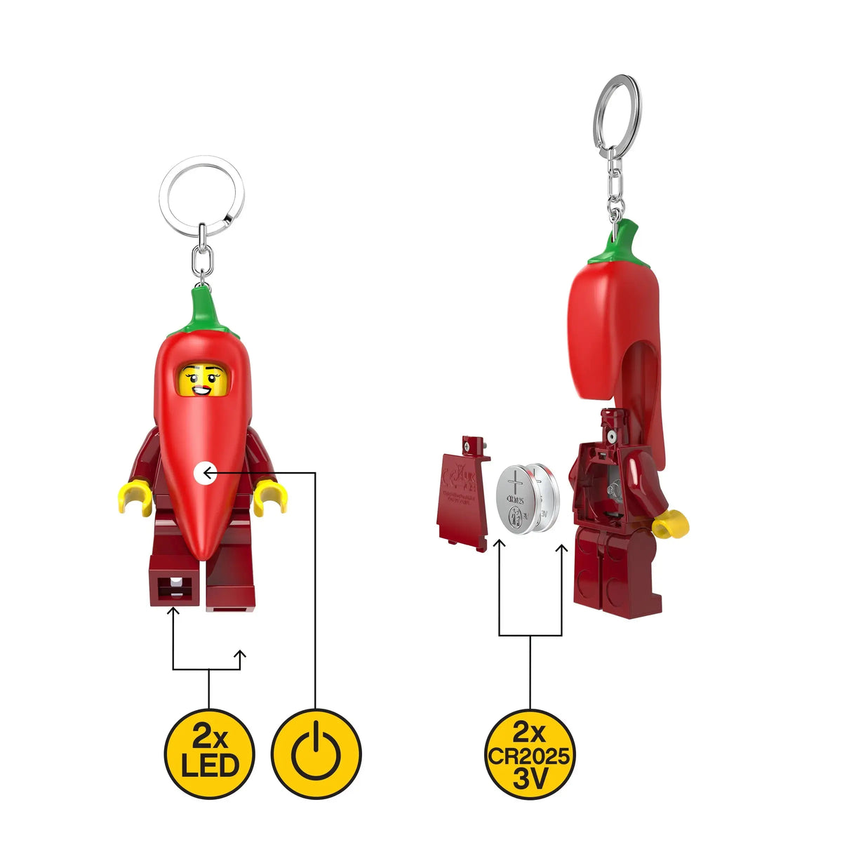 LEGO® Minifigures™ Keychain Light - Chili Costume Girl 