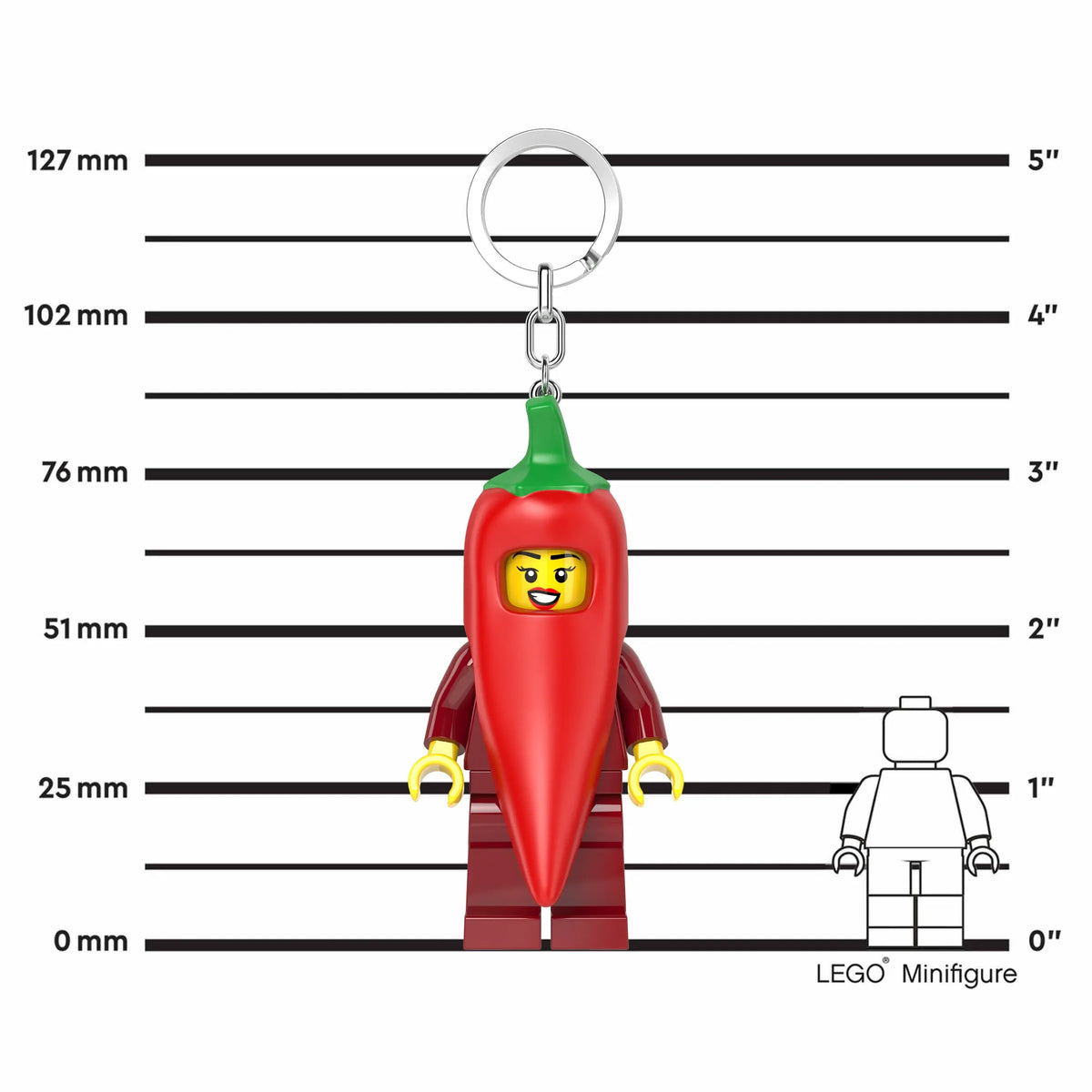 LEGO® Keychain Light - Chili Costume Girl 