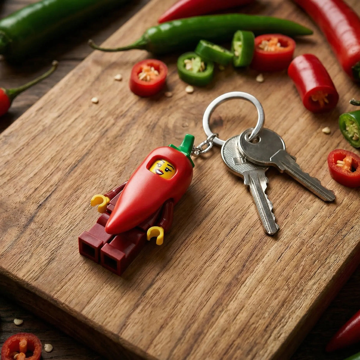 LEGO® Keychain Light - Chili Costume Girl 