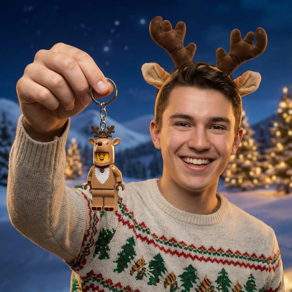 LEGO® Keychain Light - Reindeer Costume Girl (KE260H) 