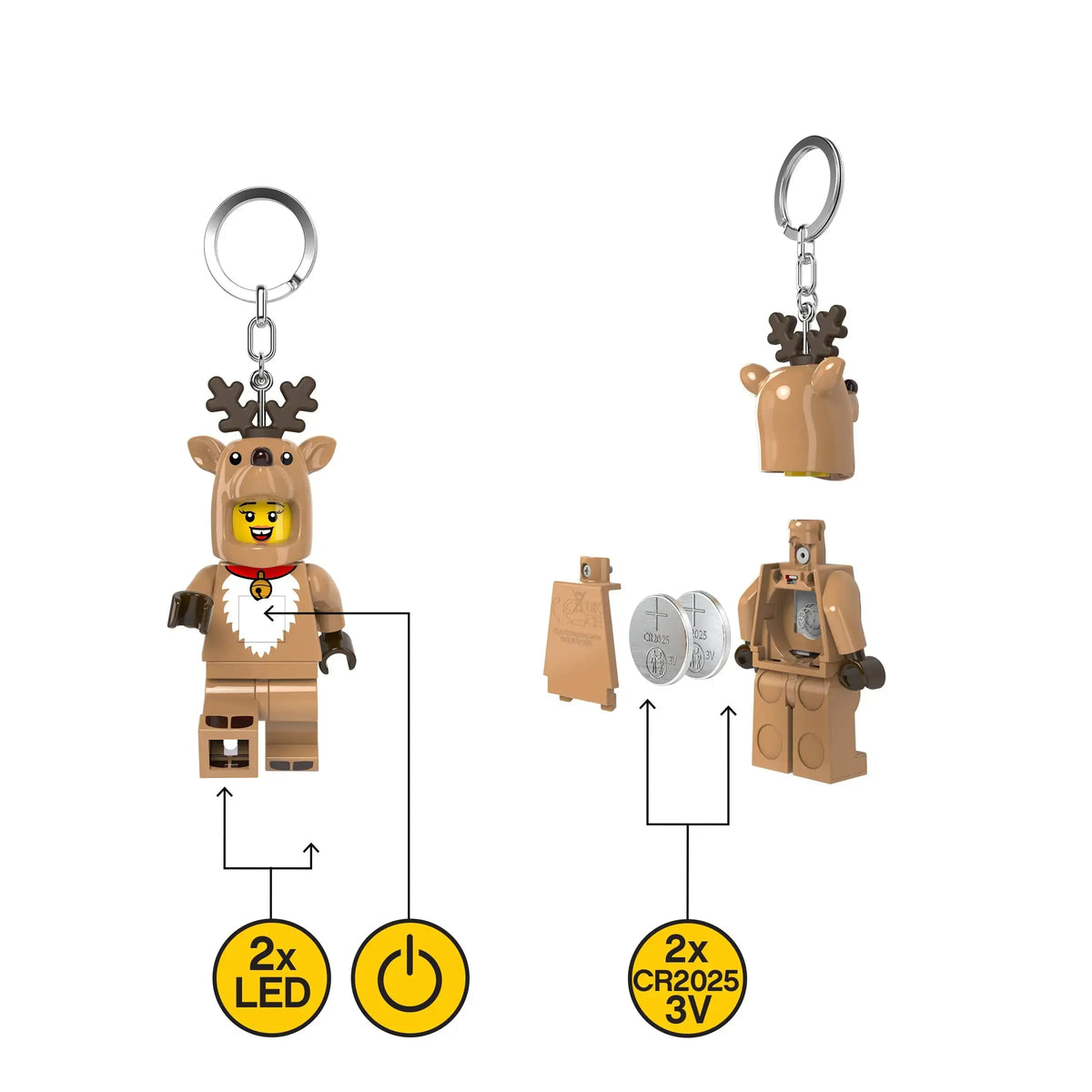 LEGO® Minifigures™ Keychain Light - Reindeer Costume Girl 
