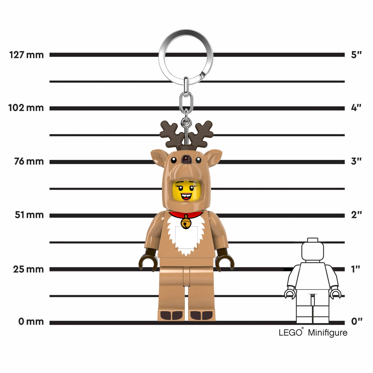 LEGO® Keychain Light - Reindeer Costume Girl (KE260H) 