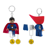 LEGO DC Super Heroes Large 3 Inch Tall Figure Keychain Light - Superman (KE39H)