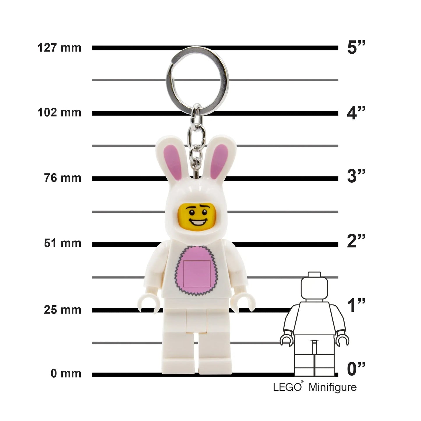 LEGO Minifigures Keychain Light - Bunny Suit Guy (KE73H) IQ Hong Kong, Ltd.