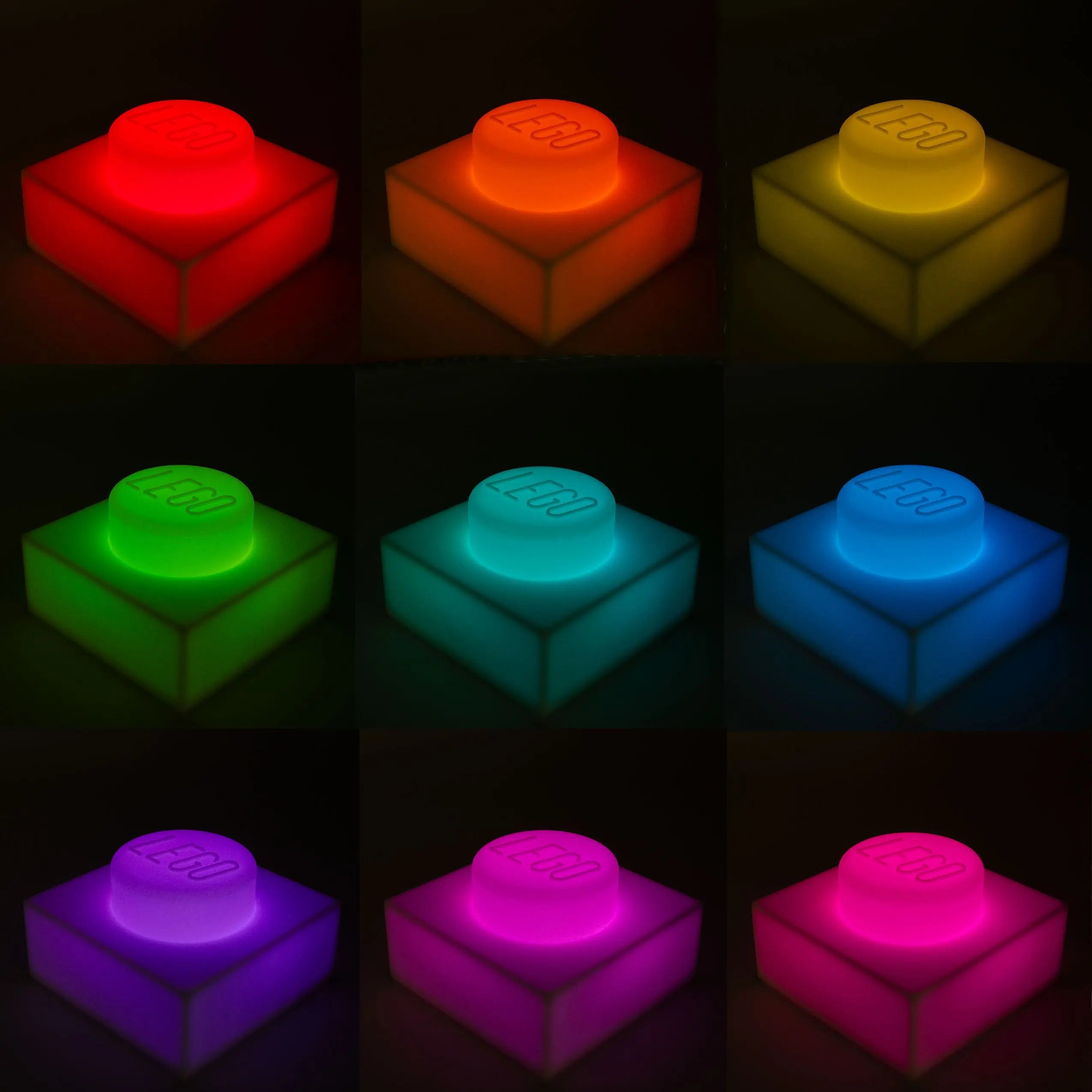 LEGO Night Light - Iconic 1x1 Plate Silicone - White (LP50) | Santoki