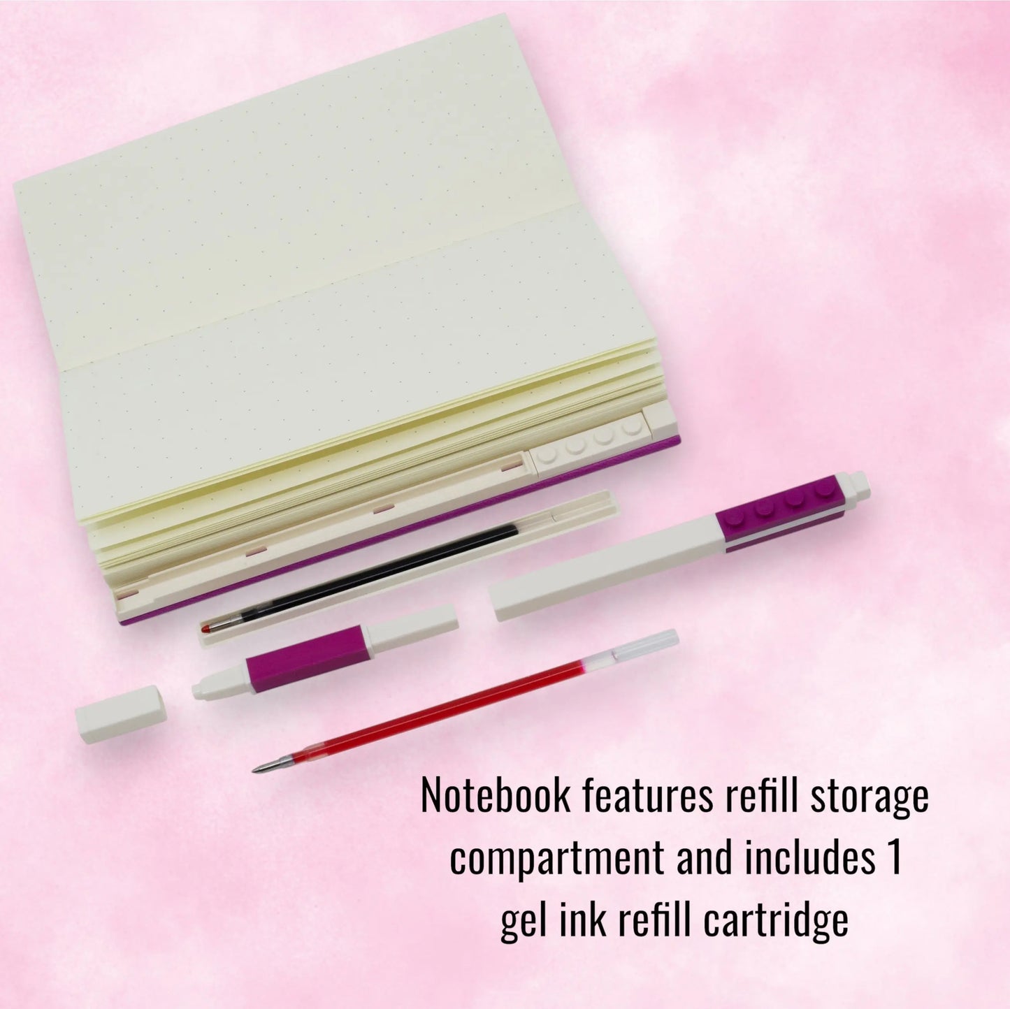 LEGO Locking Notebook with Gel Pen 1x2 Red Violet (53696) IQ Hong Kong, Ltd.