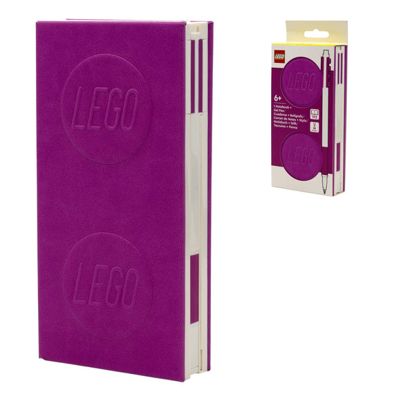 LEGO Locking Notebook with Gel Pen 1x2 Red Violet (53696)