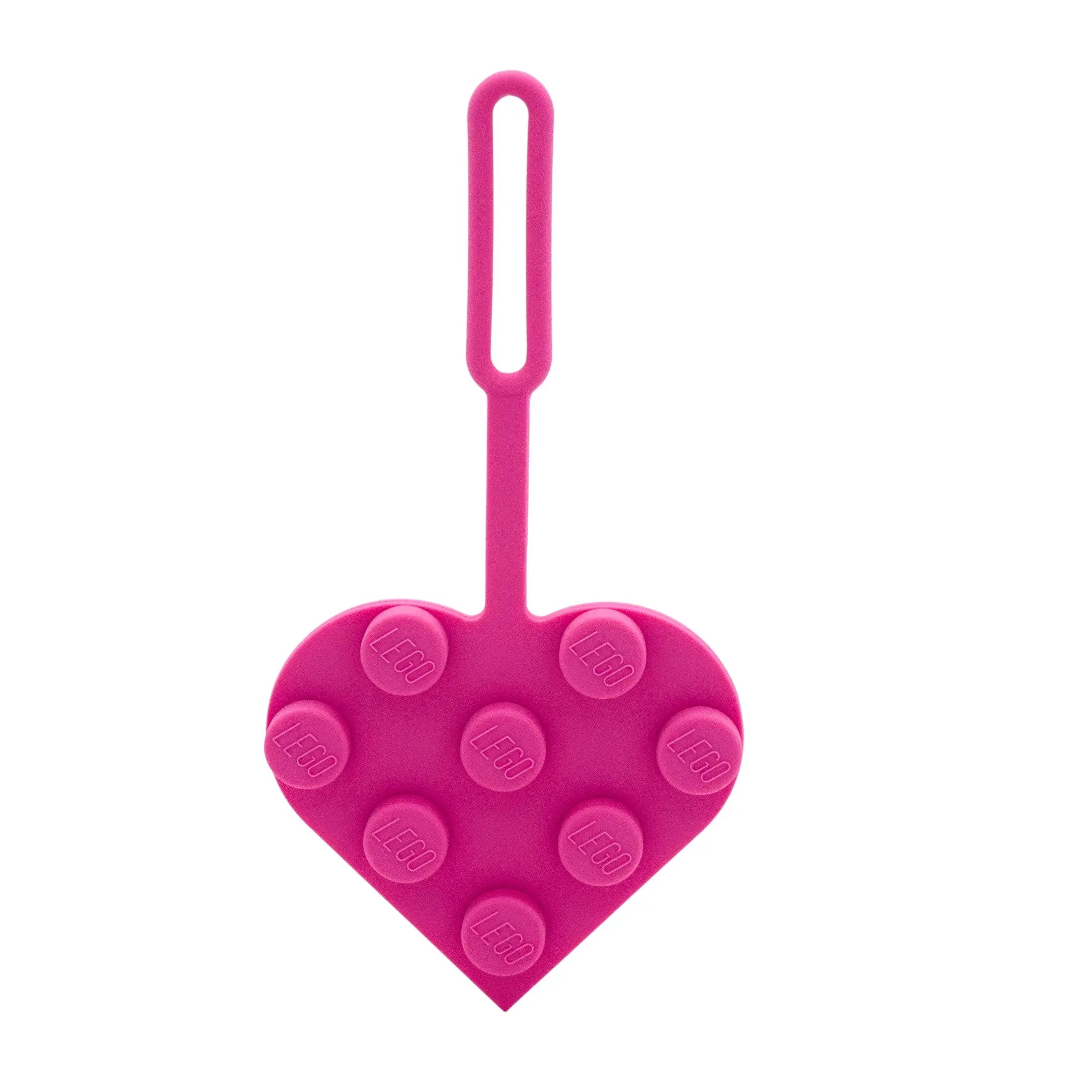LEGO Bag Tag 3x3 Heart - Pink (53692) | Santoki
