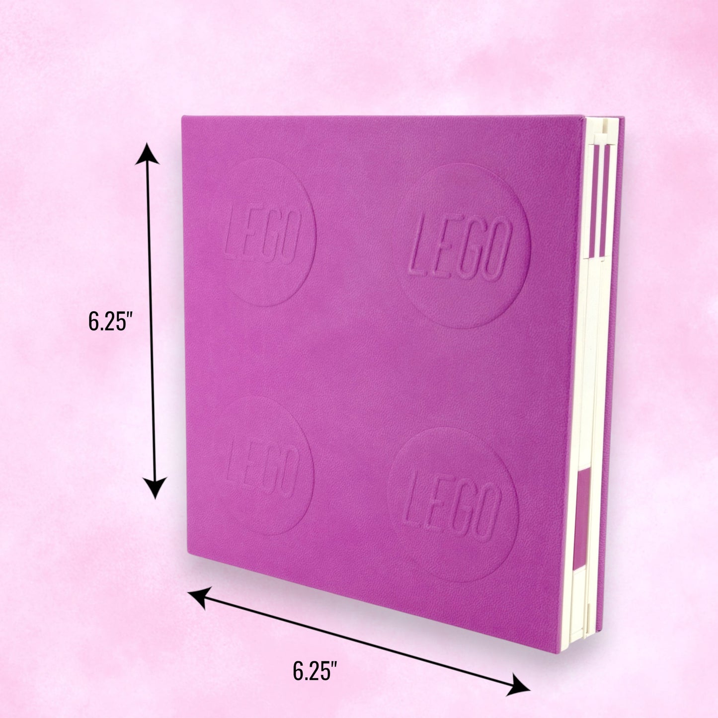LEGO Locking Notebook with Gel Pen Square Red Violet - in Box 