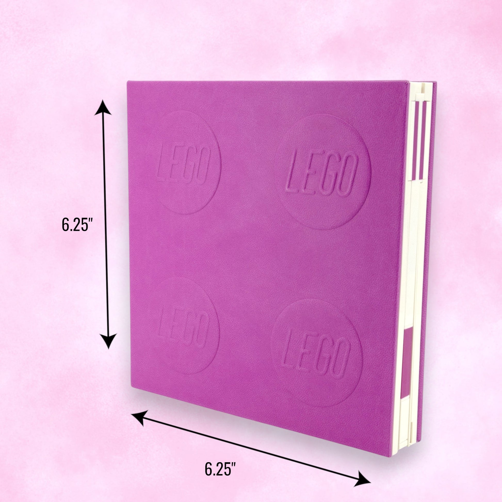 LEGO Locking Notebook with Gel Pen Square Red Violet - in Box 