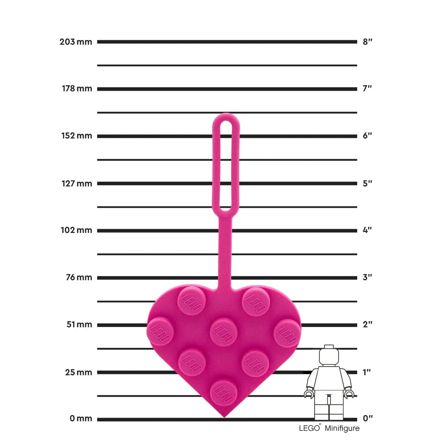 LEGO Bag Tag 3x3 Heart - Pink (53692) IQ Hong Kong, Ltd.