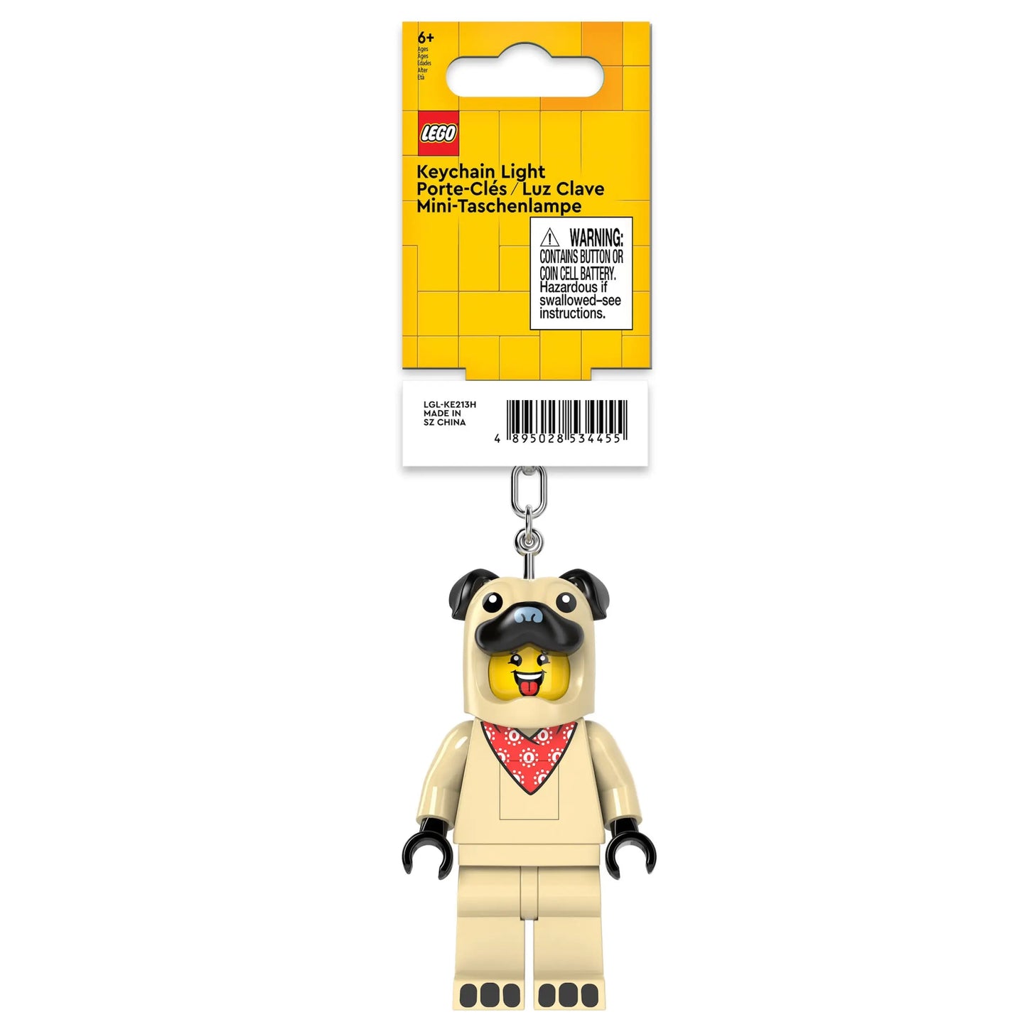 LEGO Minifigures Keychain Light - Pug Costume Guy (KE213H) IQ Hong Kong, Ltd.