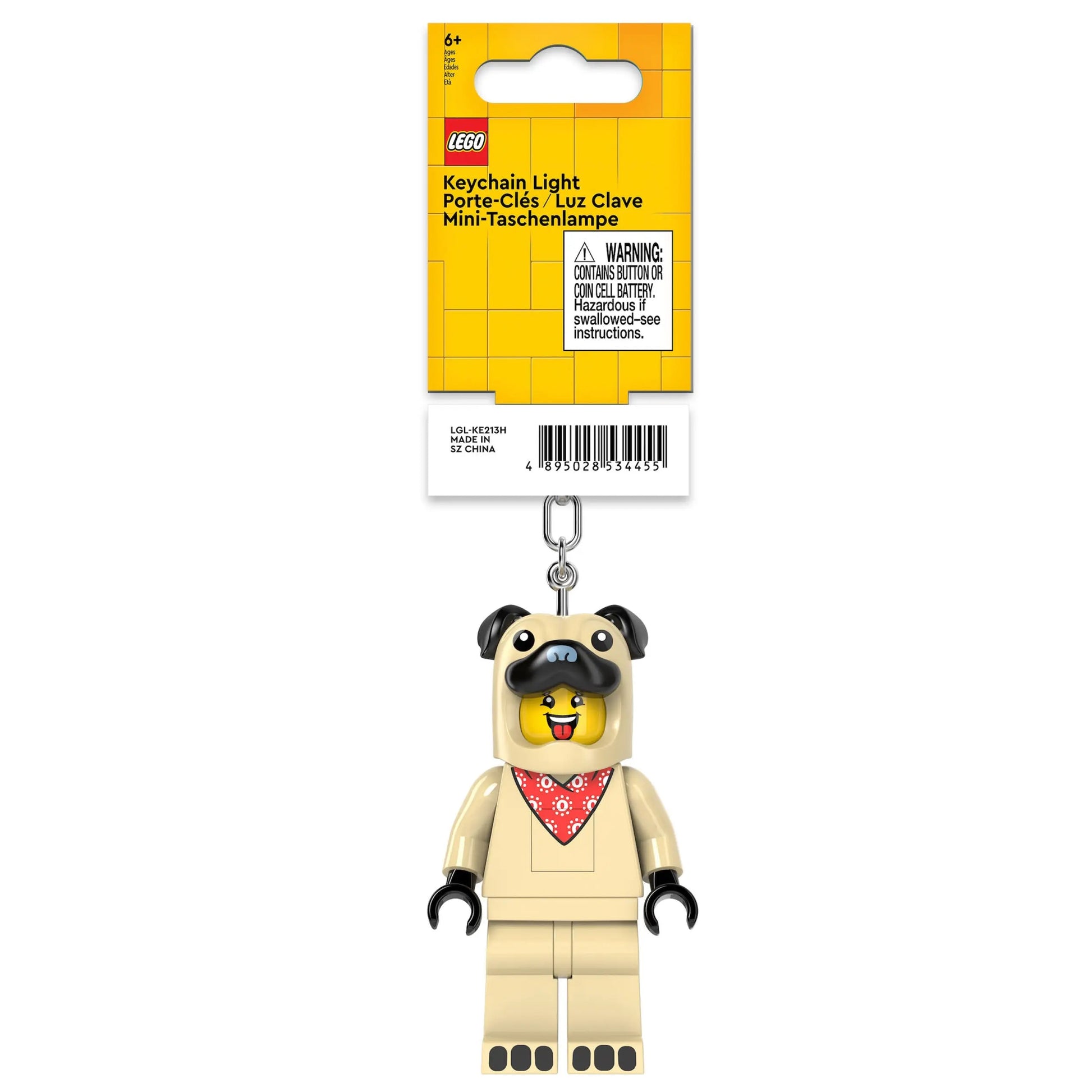 LEGO Minifigures Keychain Light - Pug Costume Guy (KE213H) IQ Hong Kong, Ltd.