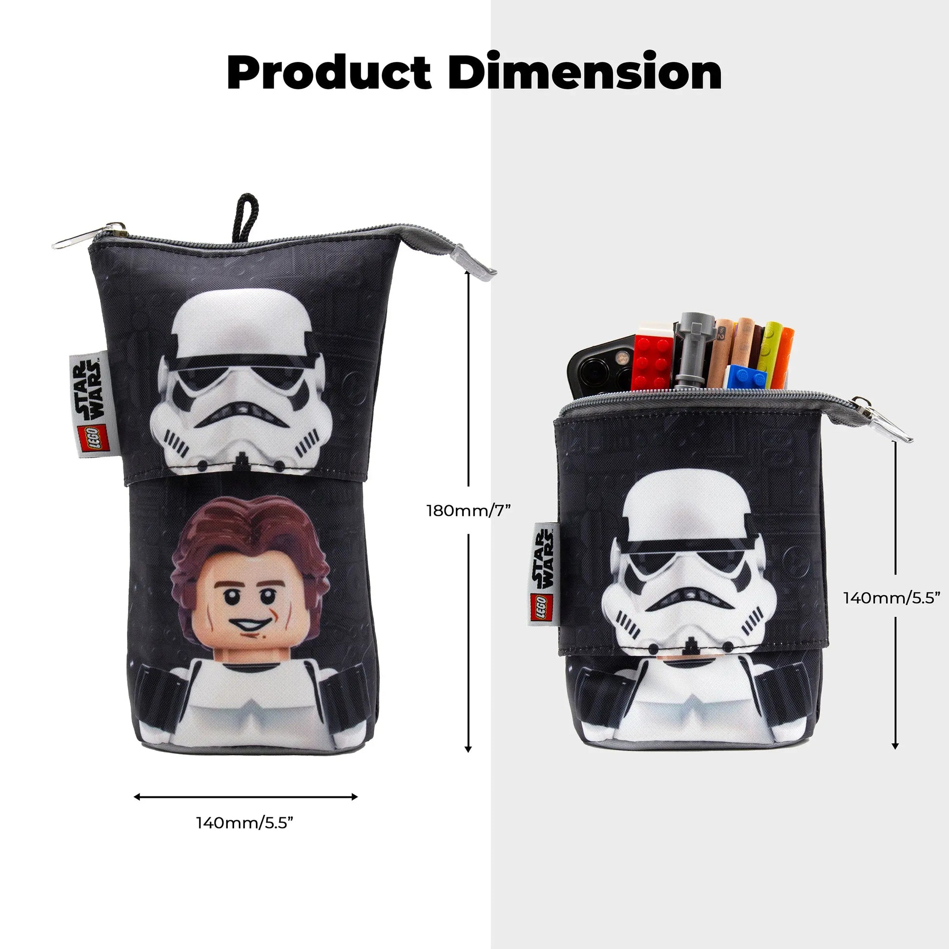 LEGO Star Wars Pop Up Pencil Case - Stormtrooper & Han Solo (53461) IQ Hong Kong, Ltd.