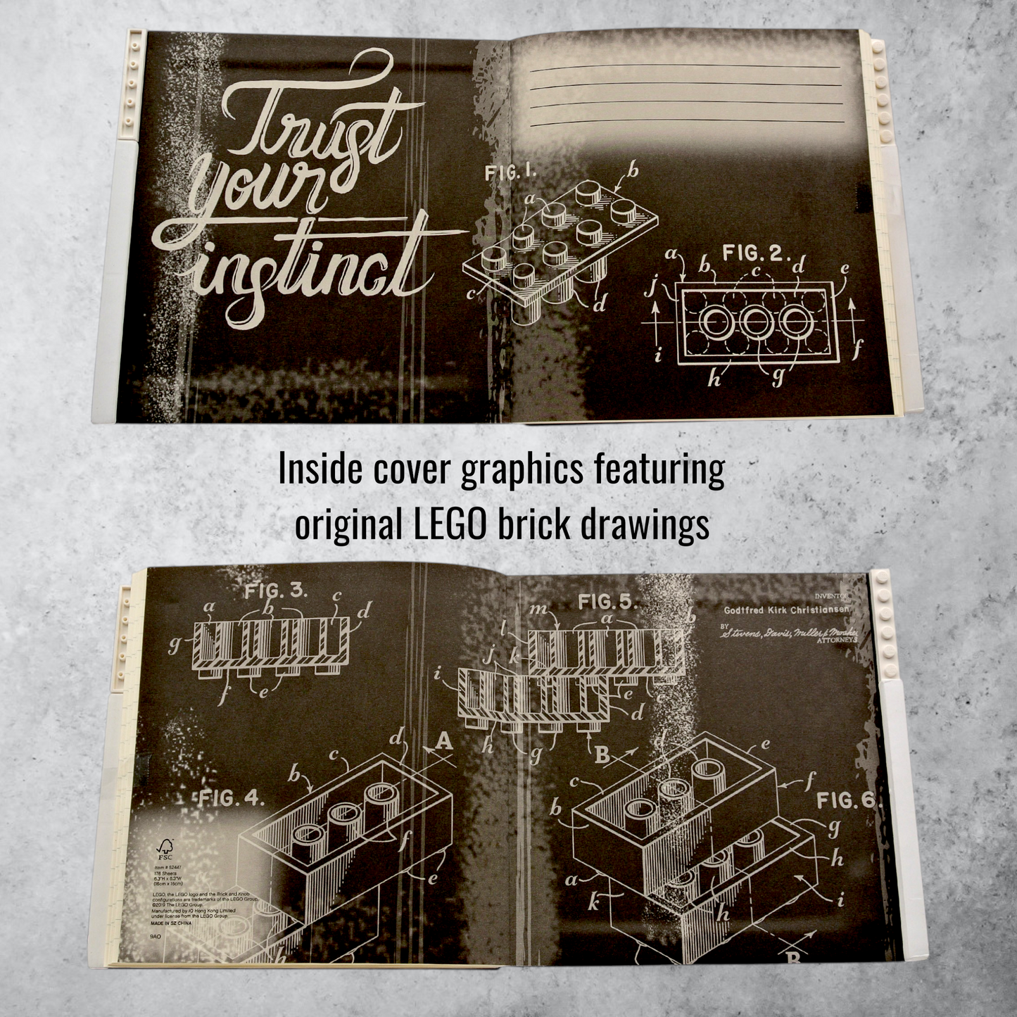 LEGO Locking Notebook with Gel Pen Black - in Box 