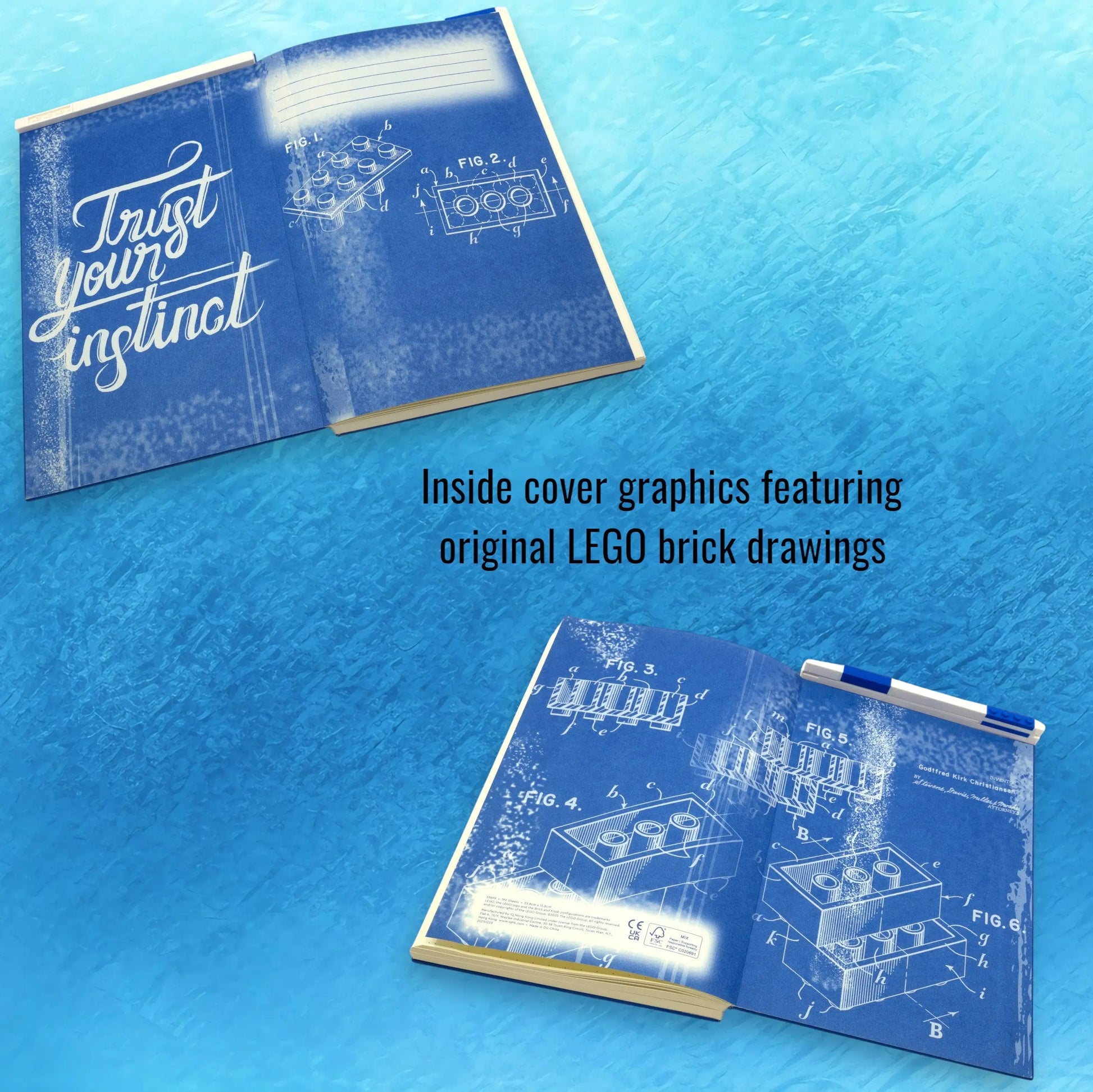 LEGO Locking Notebook with Gel Pen 2x3 Blue (53699) IQ Hong Kong, Ltd.