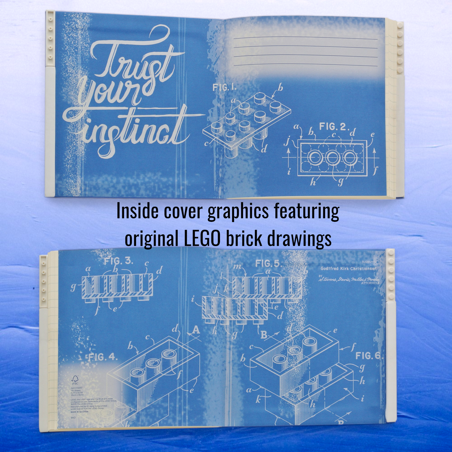 LEGO Locking Notebook with Gel Pen Blue- in Box 